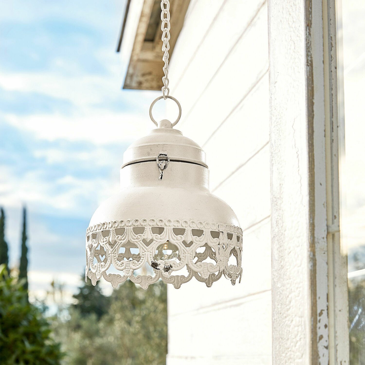 Mirabeau LED Laterne LED-Laterne Cornell antikweiß