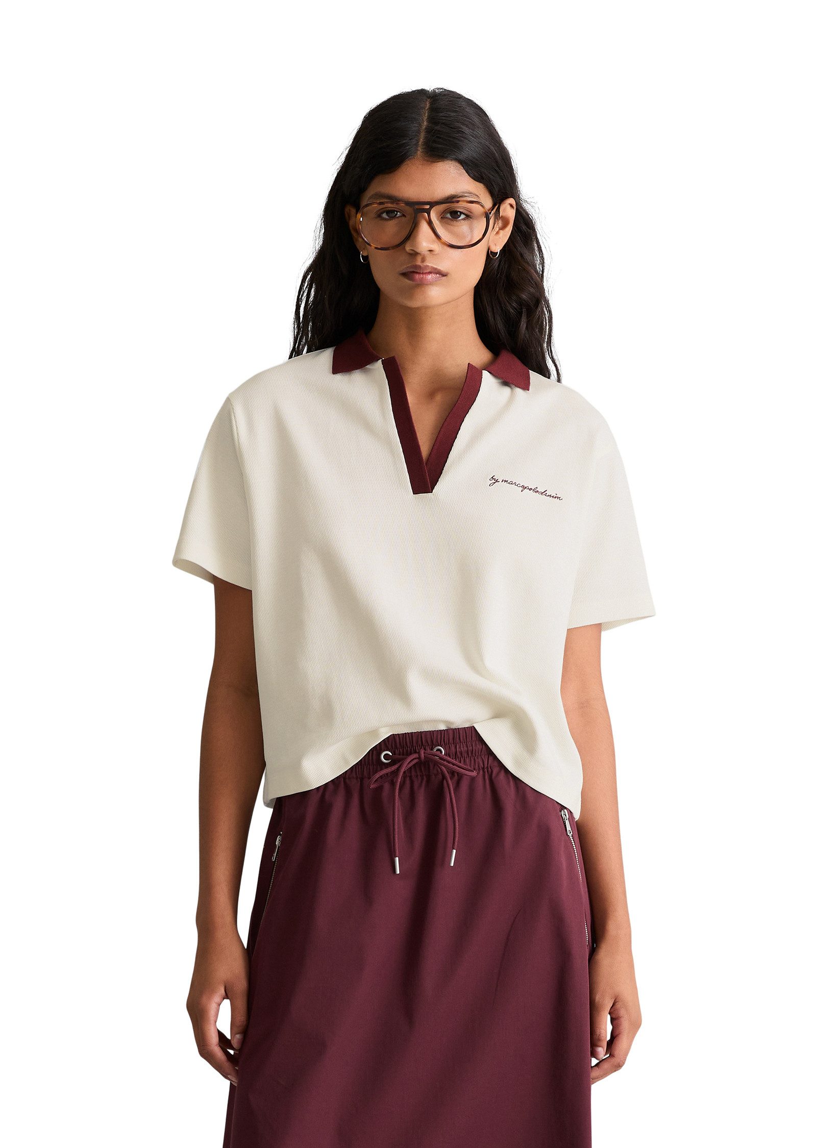 Marc O'Polo DENIM Poloshirt aus reiner Bio-Baumwolle