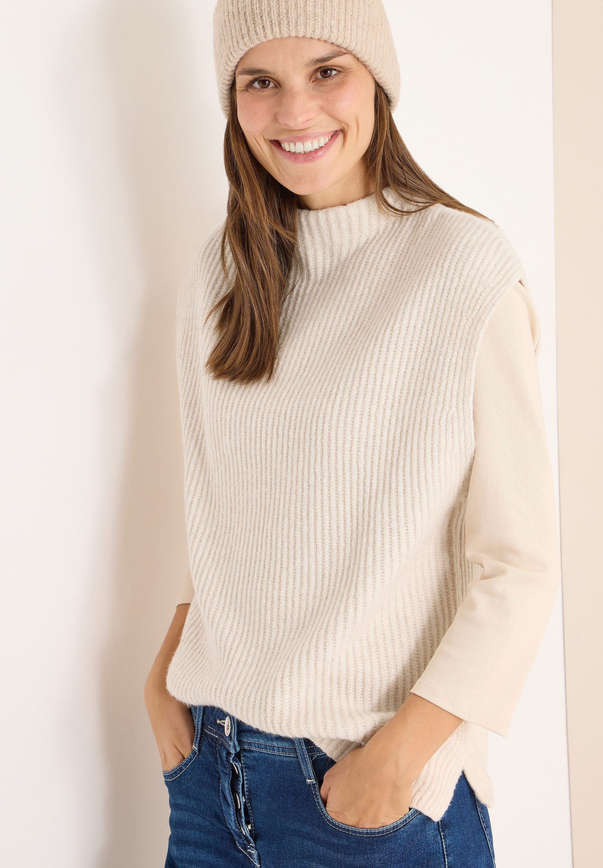 CECIL Pullunder mit Zopfmuster-Detail günstig online kaufen