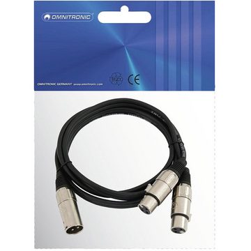 Omnitronic Omnitronic 30225207 XLR Adapterkabel [1x XLR-Stecker 3 polig - 2x XLR- Audio-Kabel, (0.50 cm)