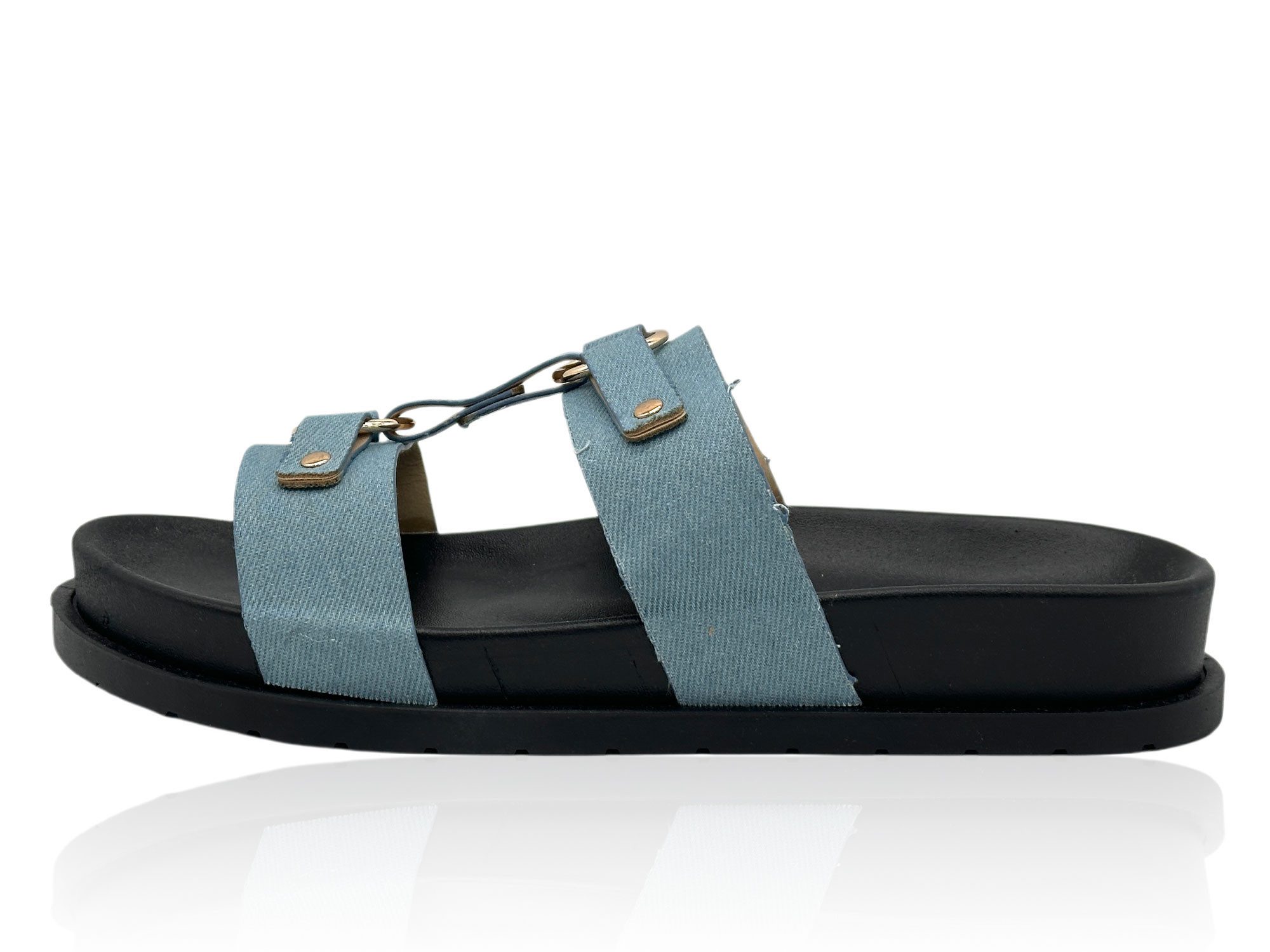 Nowaland Damen Sandalen – Leichte Pantoletten mit dekorativen Riemen Pantolette Sommerlich, leicht, bequem und stilvoll kombinierbar