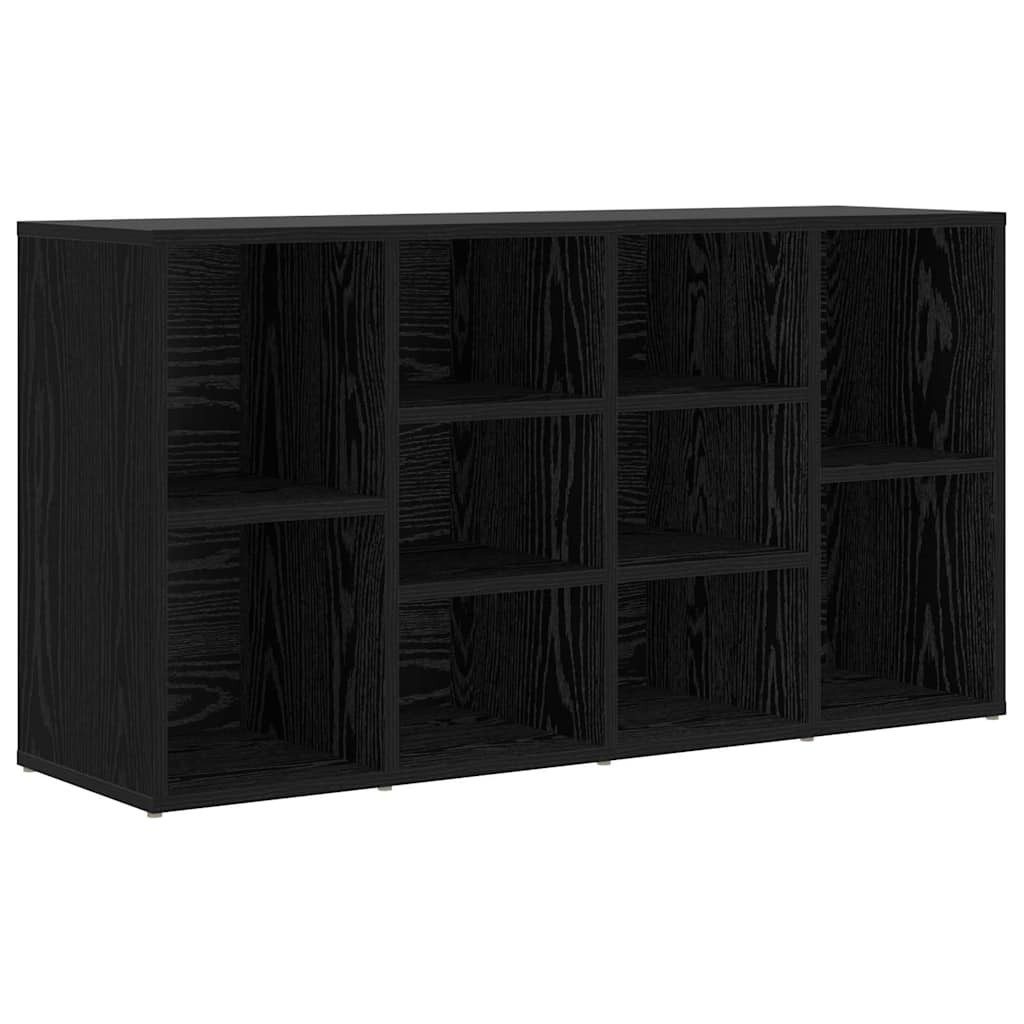 vidaXL Schuhregal Schuhbank Schwarz Eichen-Optik 103 x 30 x 54.5 cm Holzwerkstoff, 1-tlg.