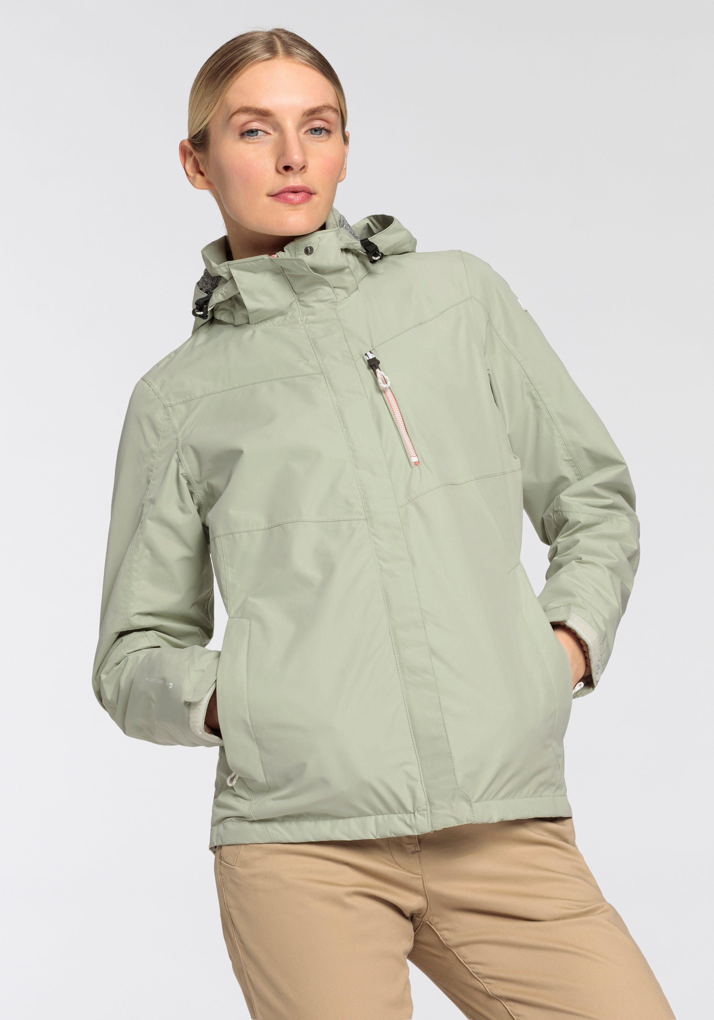 Killtec Regenjacke Wasser- & winddicht & leicht & abzippbarer Kapuze günstig online kaufen