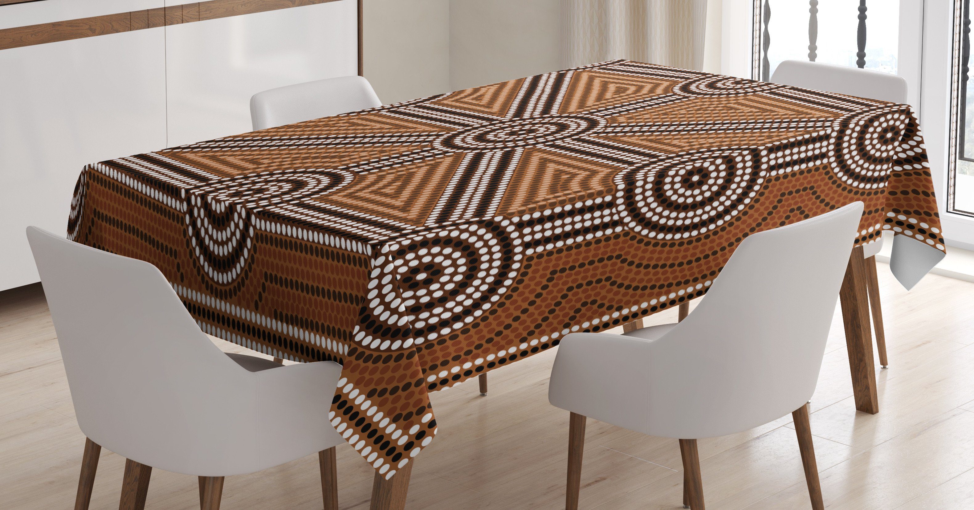 Farben, geeignet Klare den Für Aboriginal Außen Stammes Waschbar Farbfest Abakuhaus Bereich Patterns Tischdecke
