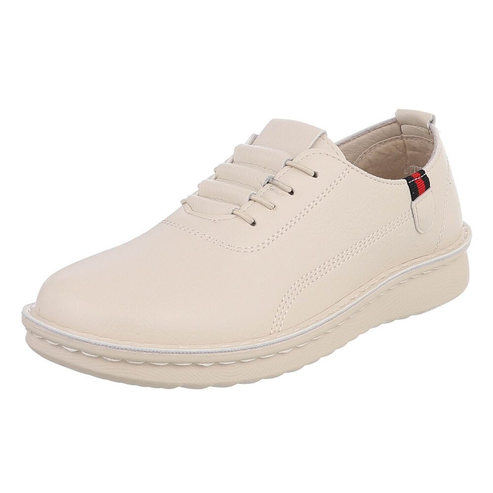 Ital-Design Komfortabler Damenschuh für Alltag und Freizeit Slipper (91554579) Flach Slipper in Creme