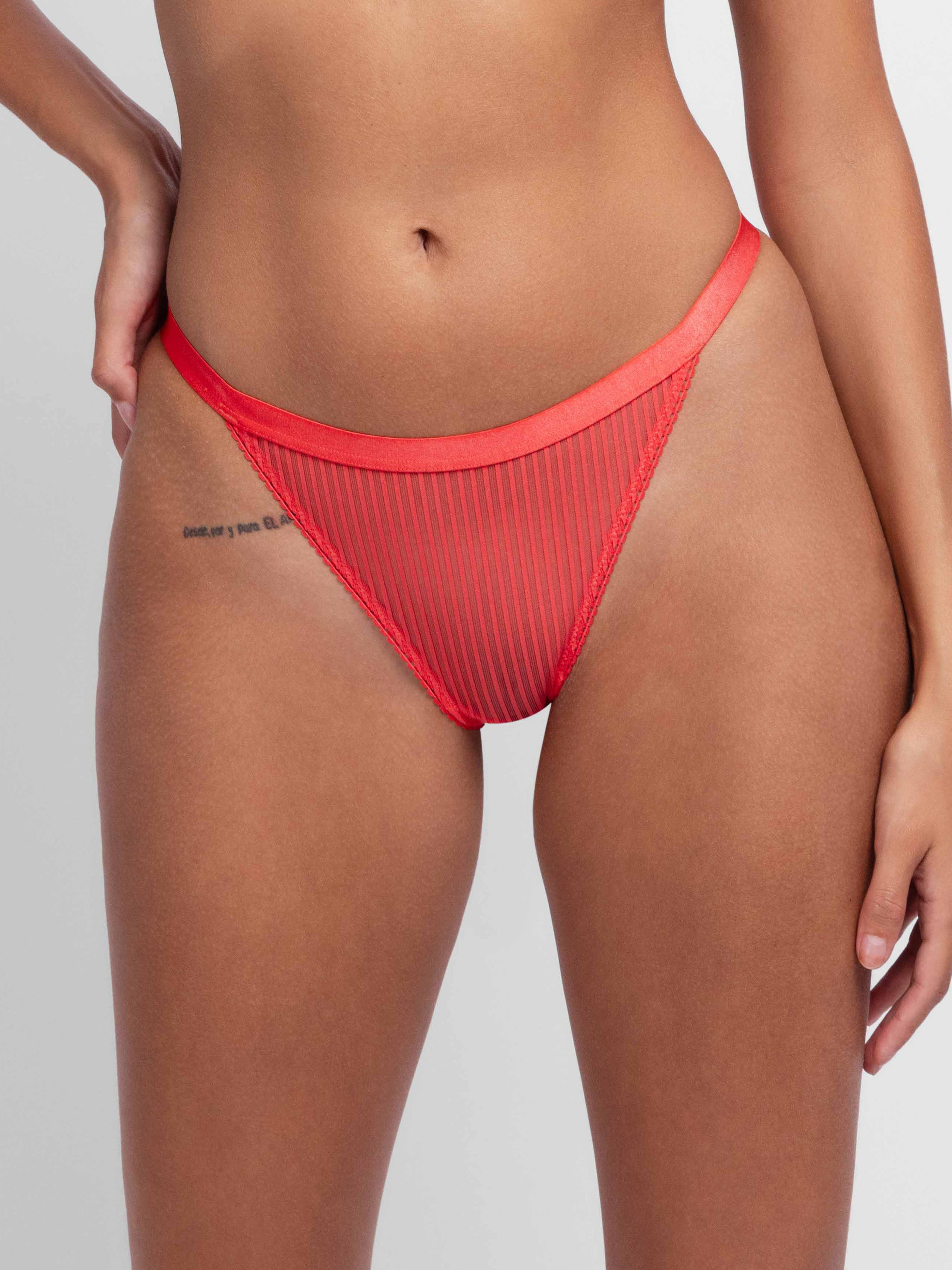 Dorina String Lamina (2er Pack) Mit gestreiftem Netzbesatz