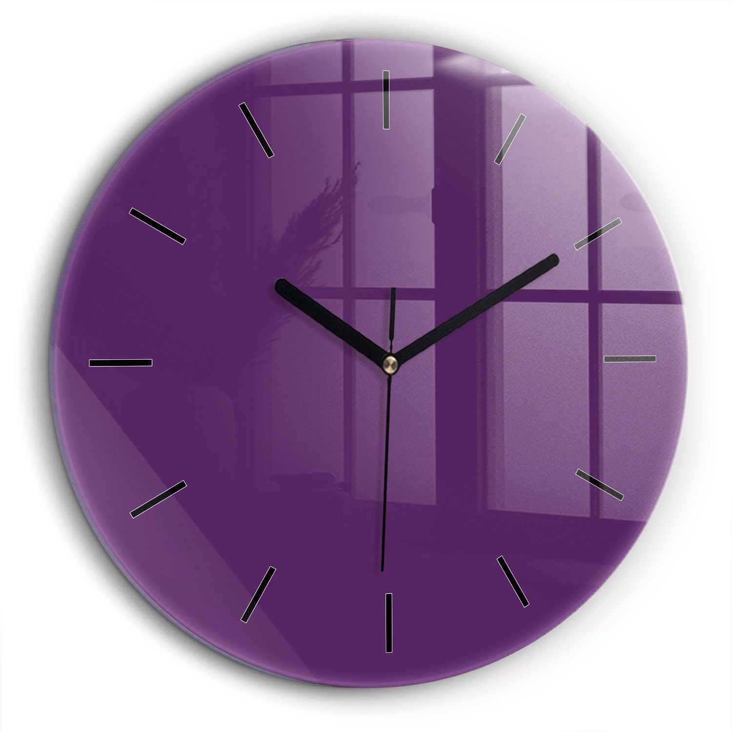 Tulup Wanduhr Wanduhr Glasrunde Uhr Moderne Glaswanduhr 60cm Uhr aus Gehärtetem Glas