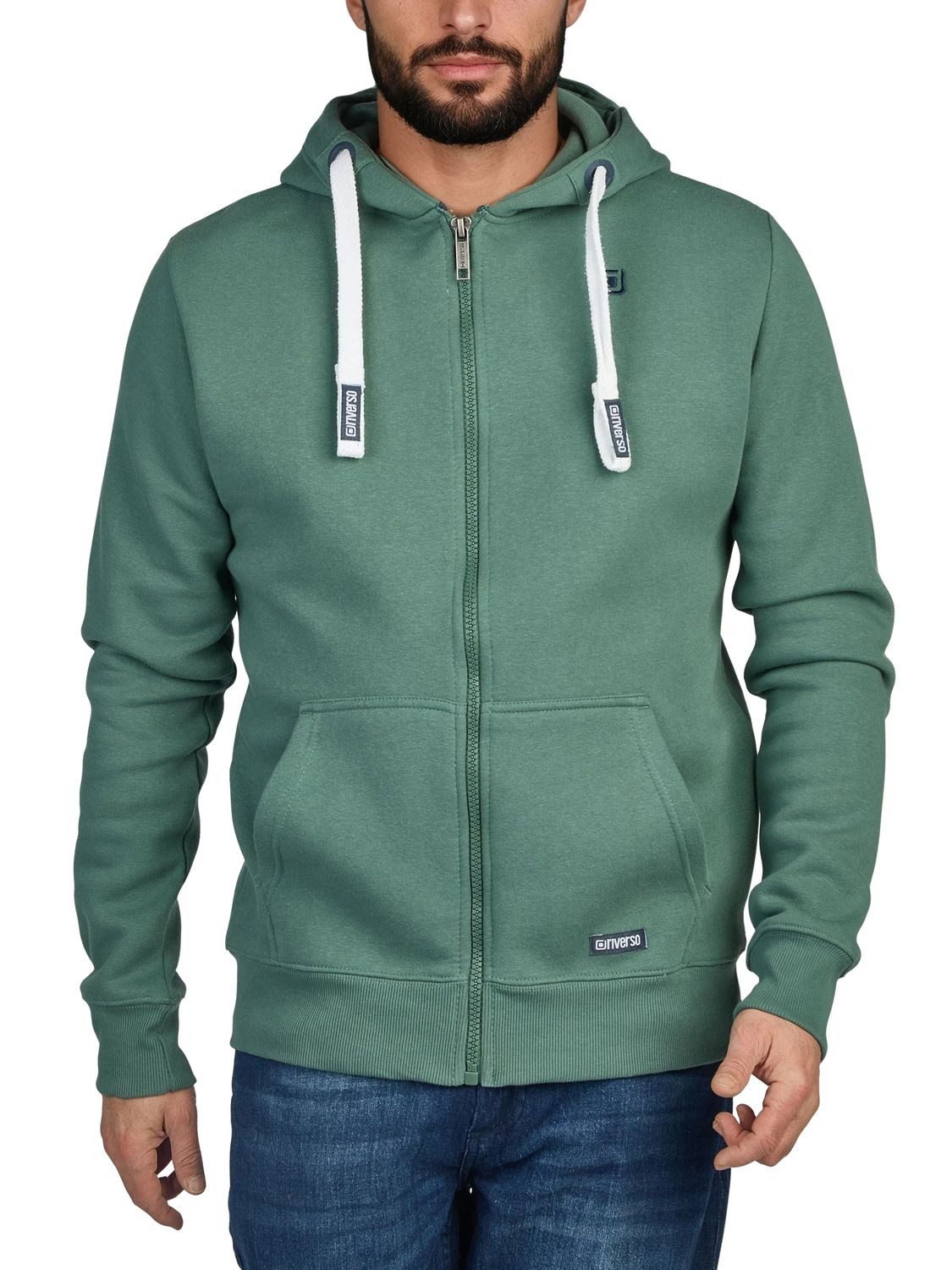 riverso Kapuzensweatjacke Herren Sweatjacke RIVNoah Regular Fit Hoodie mit Kängurutasche