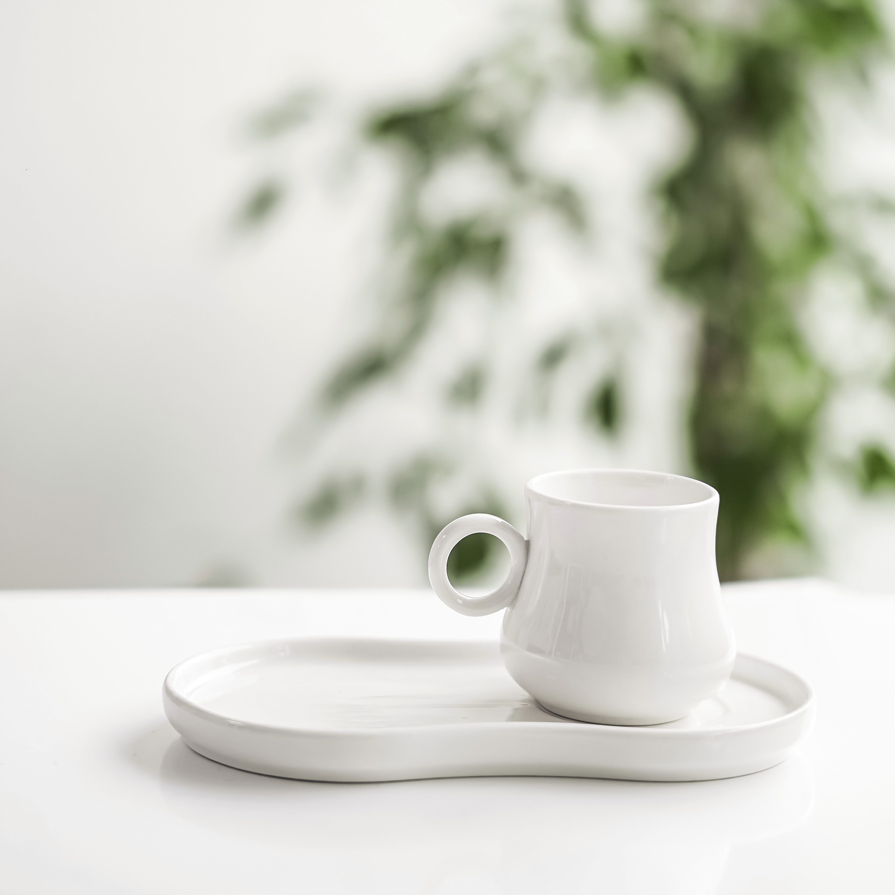 Mulex Kaffeeservice 12-teiliges Mokkatassen-Set aus Porzellan - 100 ml, Weiß (12-tlg), 6 Personen, Porzellan, 6x Mokkatassen, 6x Untertassen – Bild 2 von 4