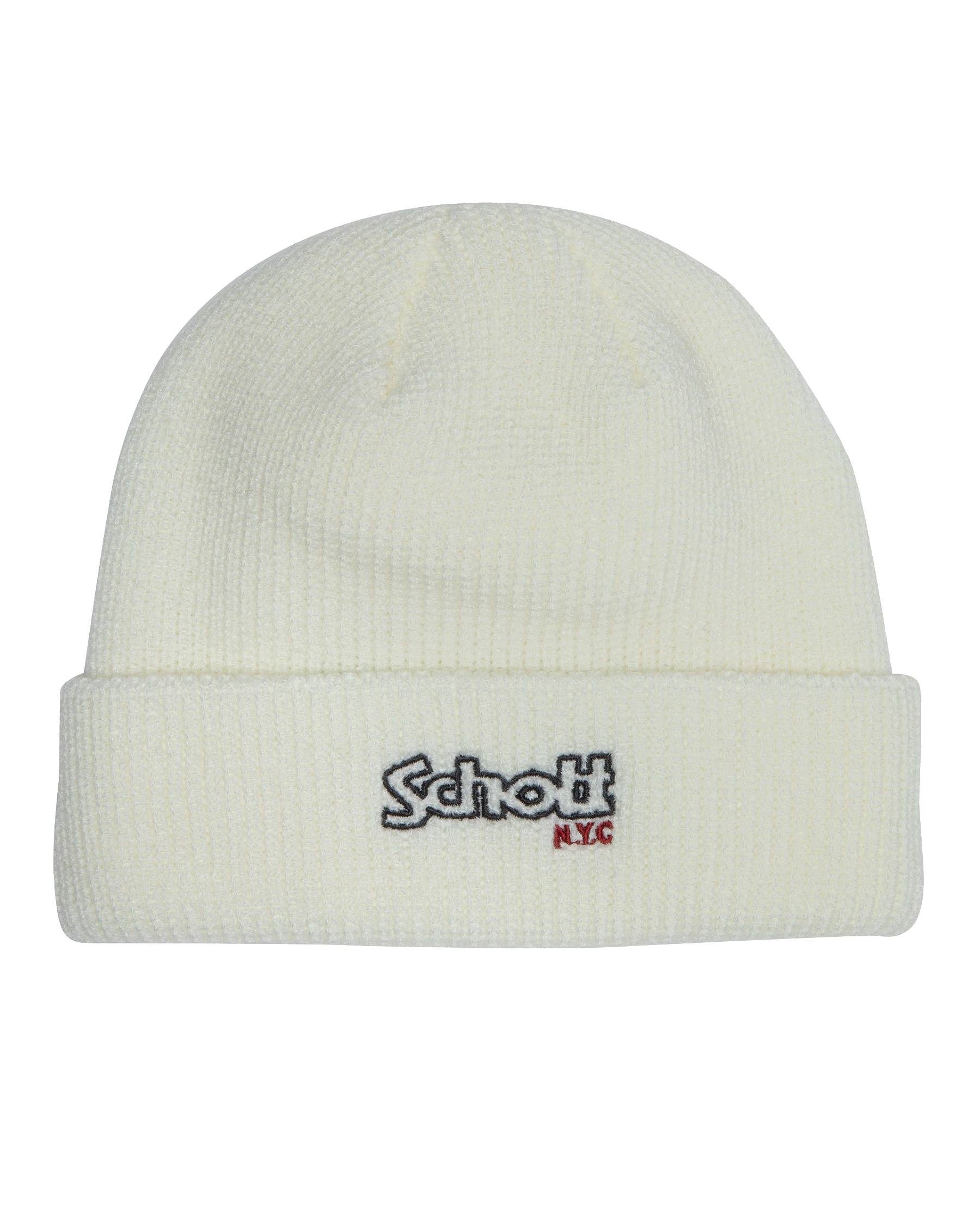 Schott NYC Strickmütze Mütze Schott NYC HATVINT doppelt gelegter Umschlag