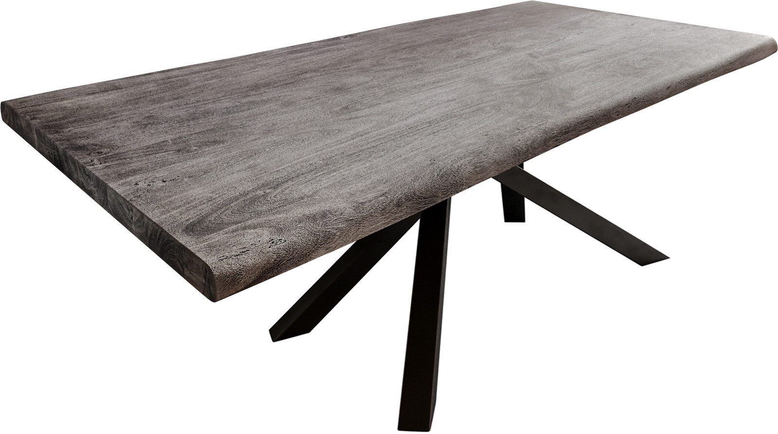 DELIFE Esstisch Edge, Akazie Platin 200x100 günstig online kaufen