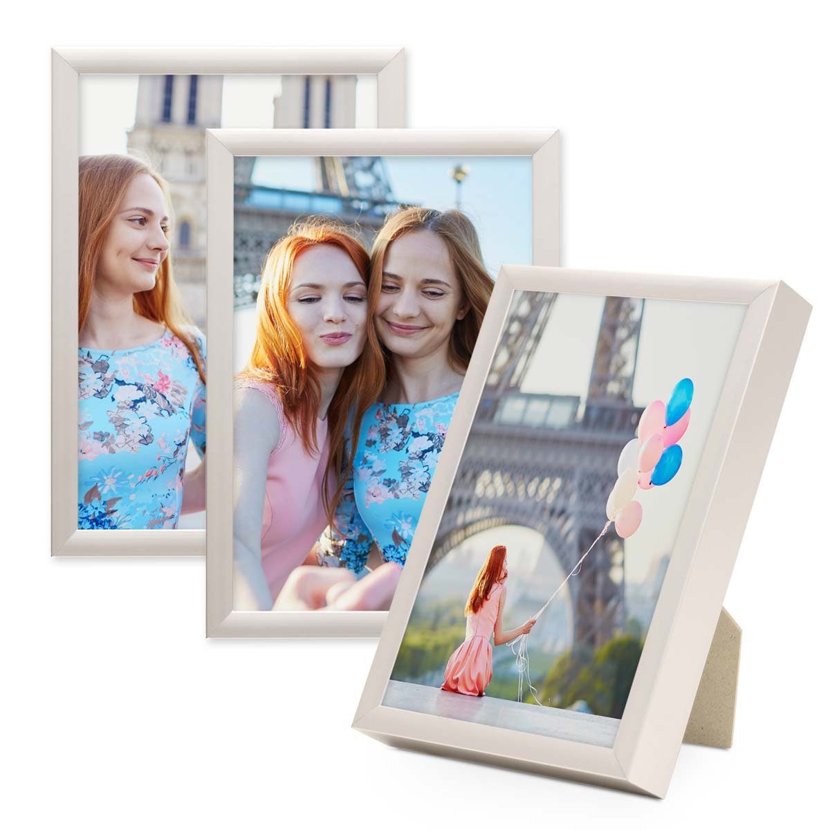 PHOTOLINI Bilderrahmen 3er Set Aluminium Modern günstig online kaufen