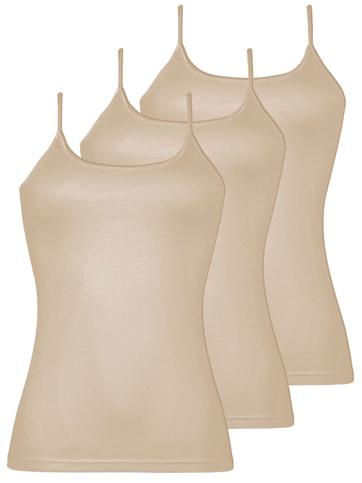 Achseltop 3er Pack Damen Trägerhemd Daily