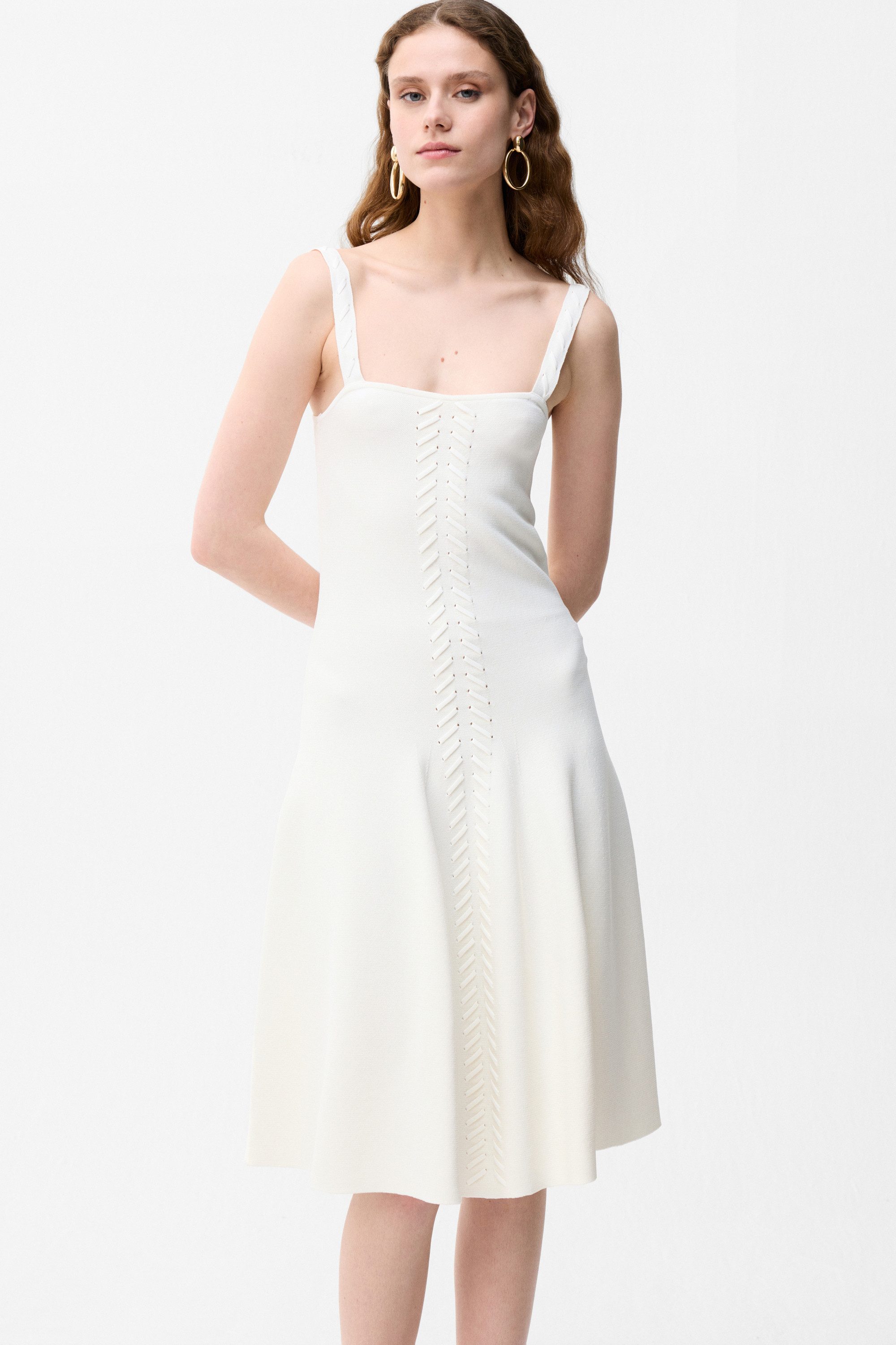 adL Jerseykleid Strickkleid mit Trägern