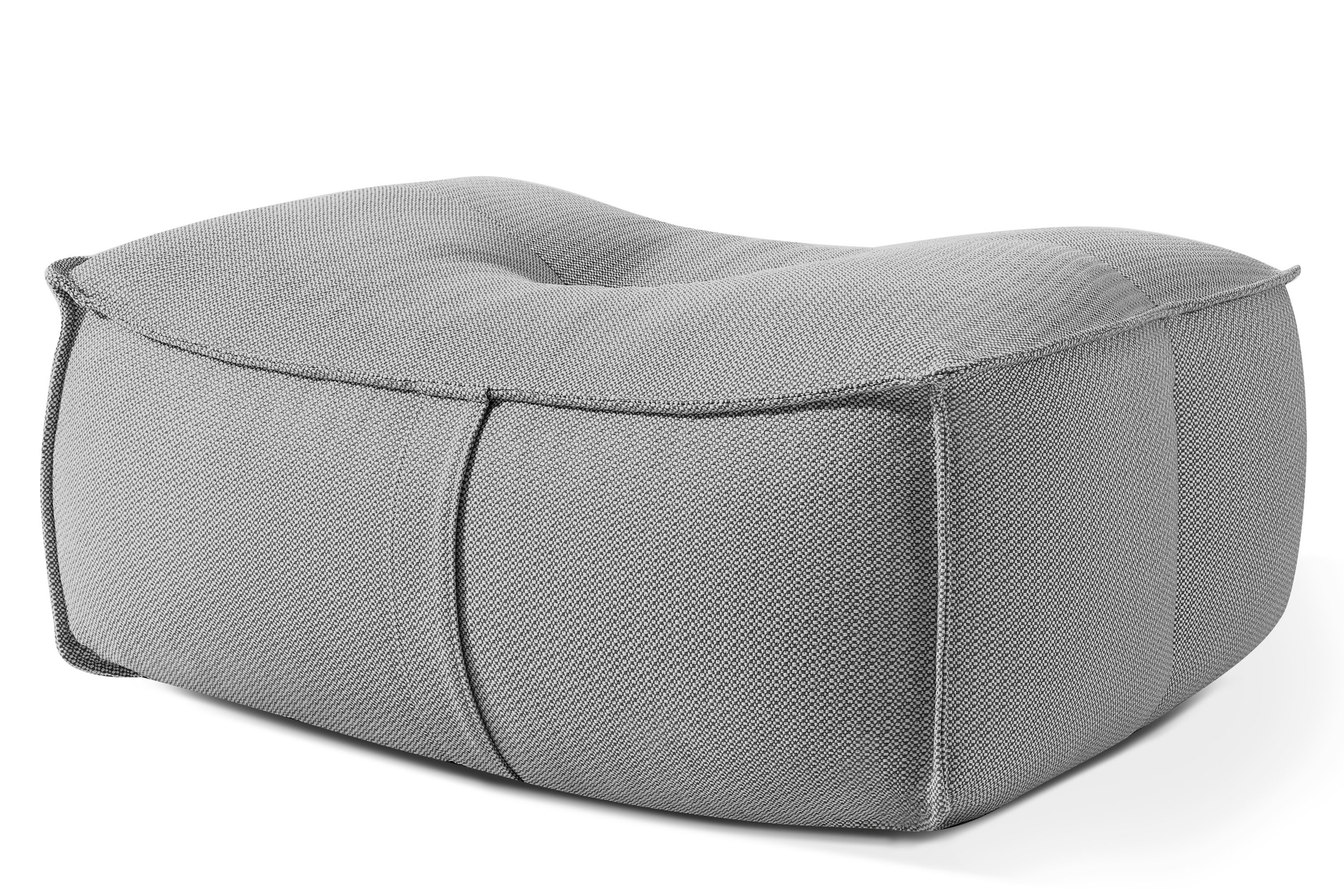 KONSIMO® Gartenlounge-Hocker LOVIA Outdoor Pouf, Außenhocker, Sitzpouf, Premiumqualität aus EU (wetterbeständig, rutschfeste Unterseite, ultra-robuste Griffe), hochwertiger Sitzkomfort, mit integrierter Schutzhülle