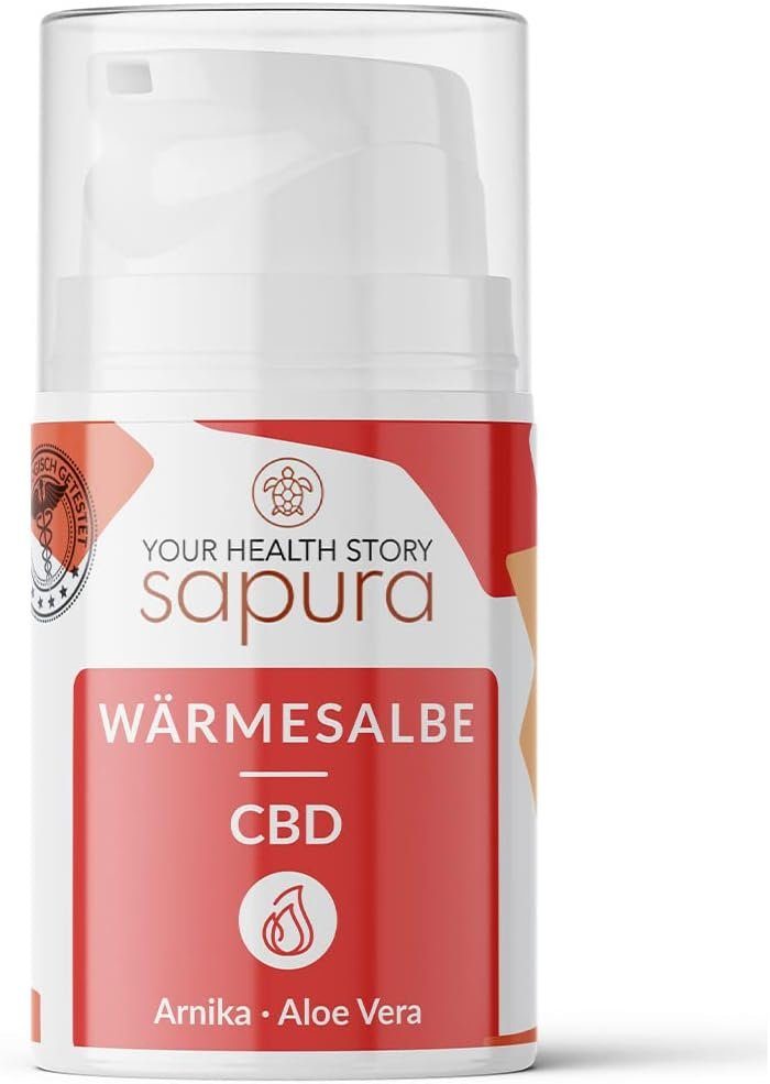 SAPURA Health Hautcreme CBD Wärmesalbe Schmerzsalbe extra stark, Arnika, Teufelskralle, 1-tlg., Extra stark, CBD