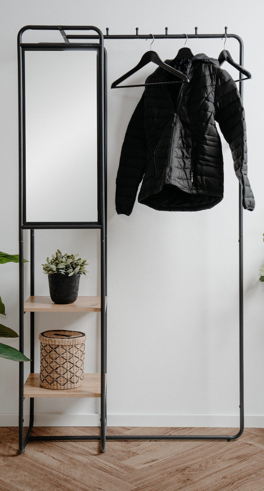 Inn.Furn Kompaktgarderobe Wick (Garderoben-Set in schwarz mit Eiche, 100 x günstig online kaufen