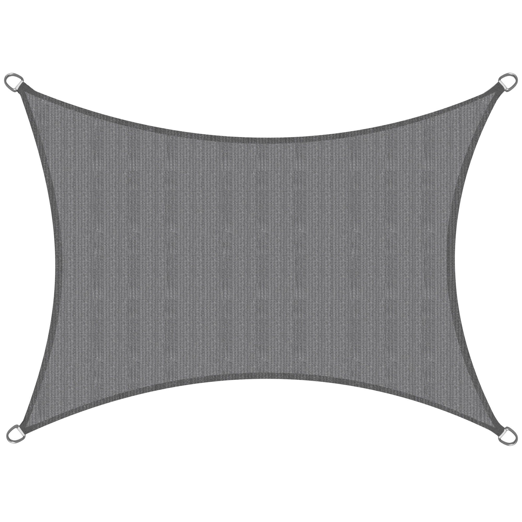 Sol Royal Sonnensegel Sonnensegel rechteckig 2x3m SolVision HS9, Anthrazit, Wasserdurchlässig HDPE Atmungsaktiver Terrasse UV Sonnenschutz