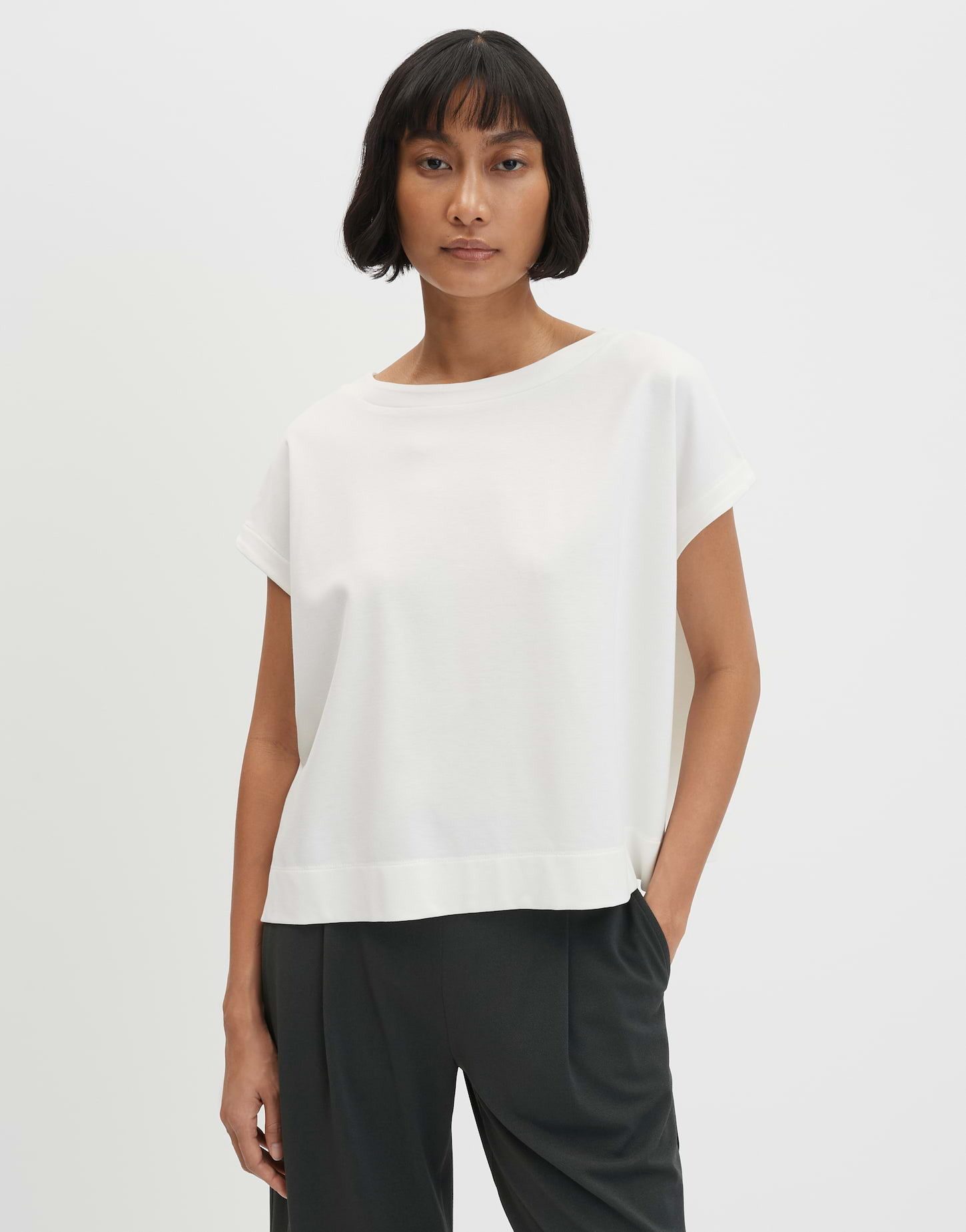someday Kurzarmshirt Kadalia aus softem Jersey Boxy Shirt Regular Fit Soft und unkompliziert für entspannte Alltagslooks