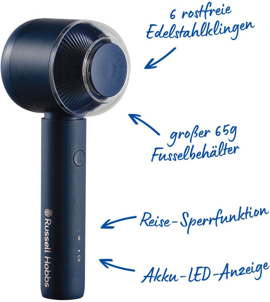 RUSSELL HOBBS Fusselrasierer 27660-56, elektrisch, aufladbar inklusive Holzreinigungsbürste & USB-C Ladekabel – Bild 4 von 5