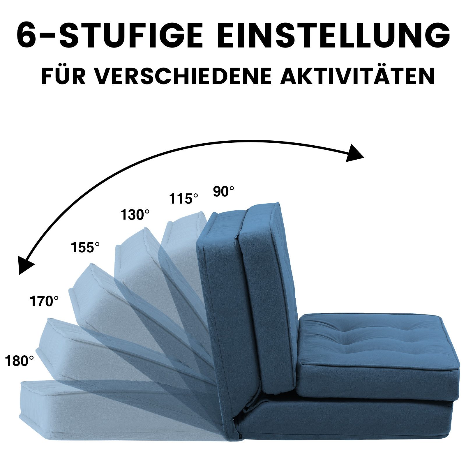 COMHOMA Kindersofa Schlafsofa Bodensofa Klappbar Bodensessel günstig online kaufen