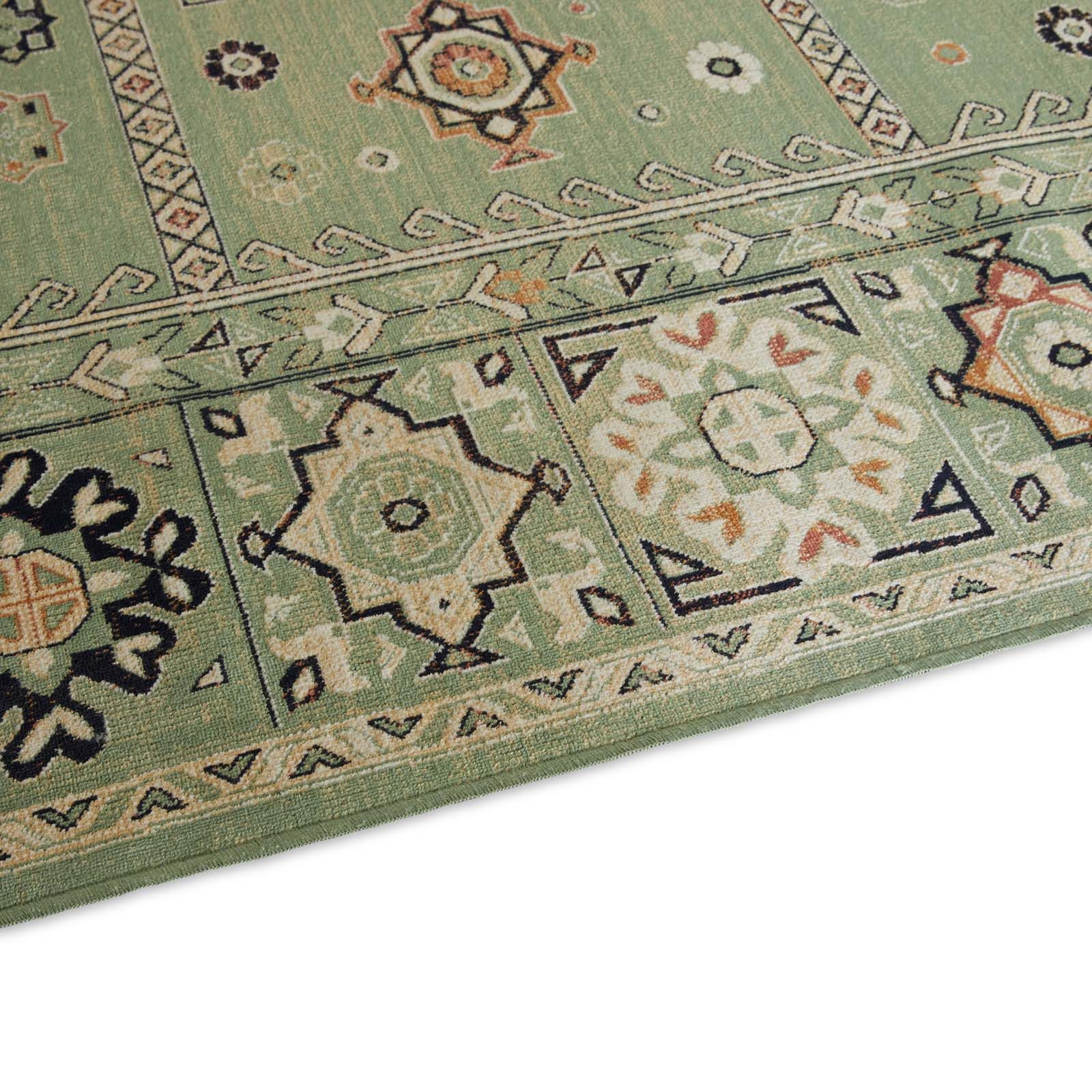 TaraCarpet Teppich Palazzo Royal Shal Allover, rechteckig, Höhe: 6 mm, Modernes Orientalisches Shal Allover Design in grün 80x140 – Bild 4 von 5