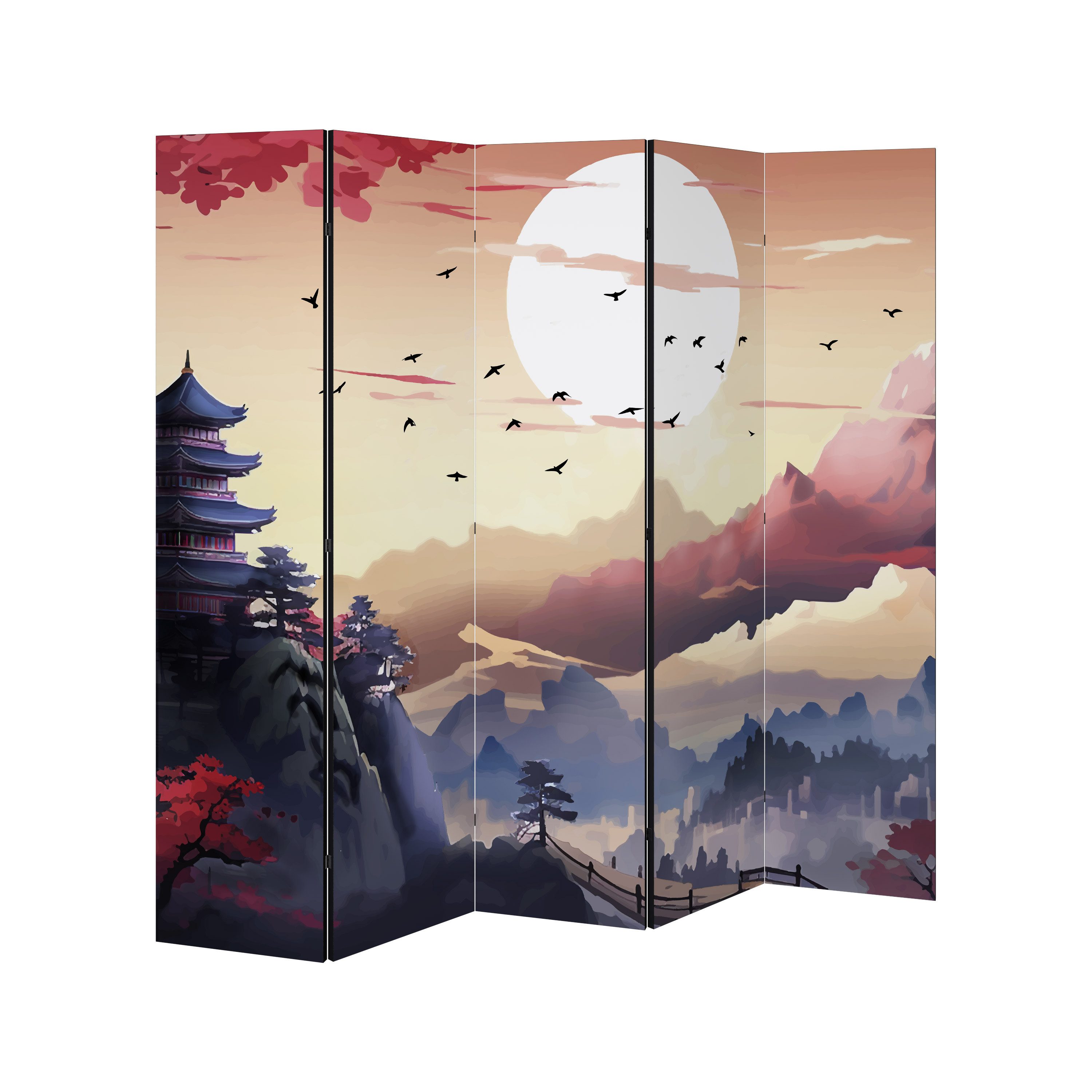 SPACEREBELS Paravent, Raumteiler - 3-teilig Raumtrenner, günstig online kaufen