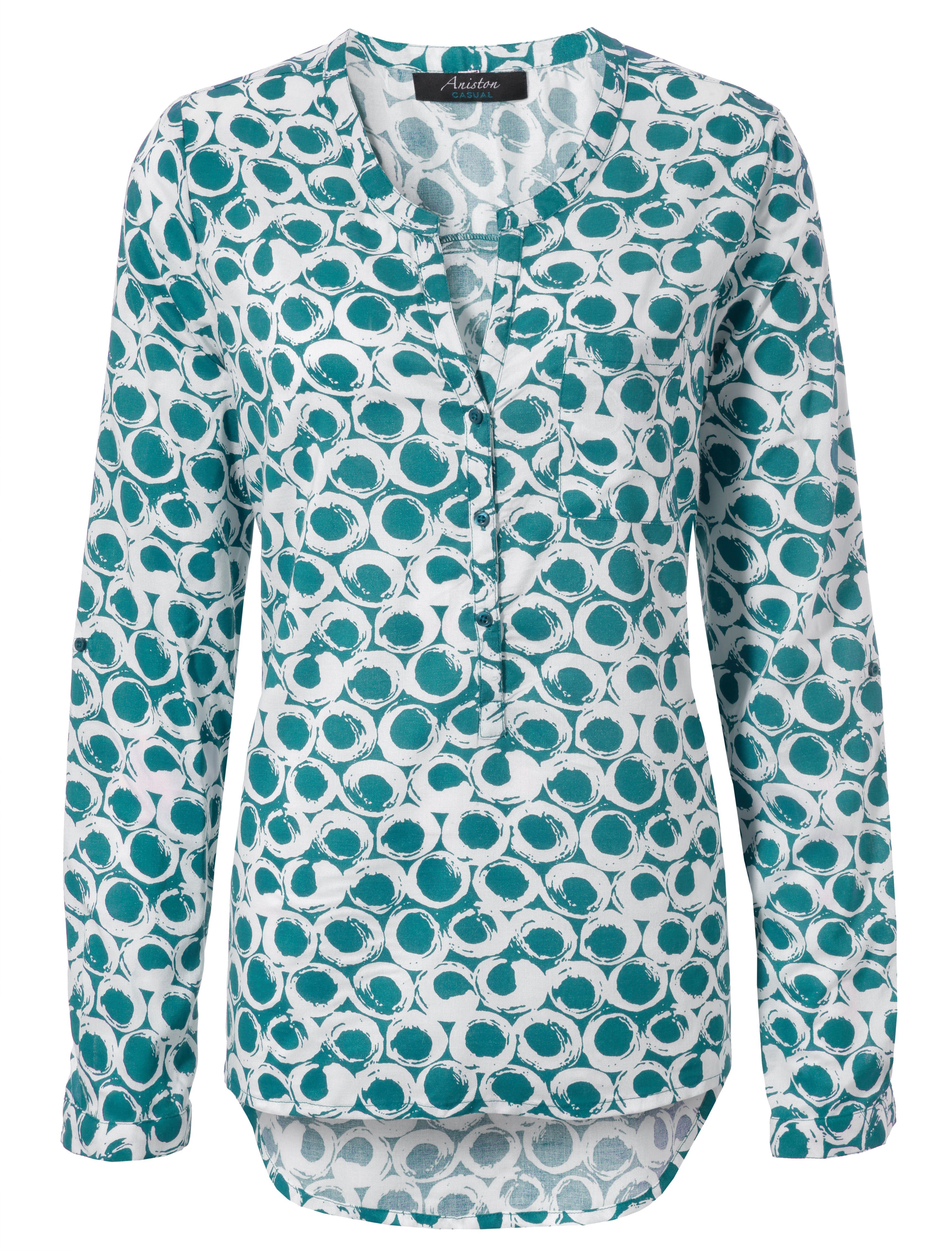 Aniston CASUAL Schlupfbluse mit krempelbaren Ärmeln – Bild 4 von 5