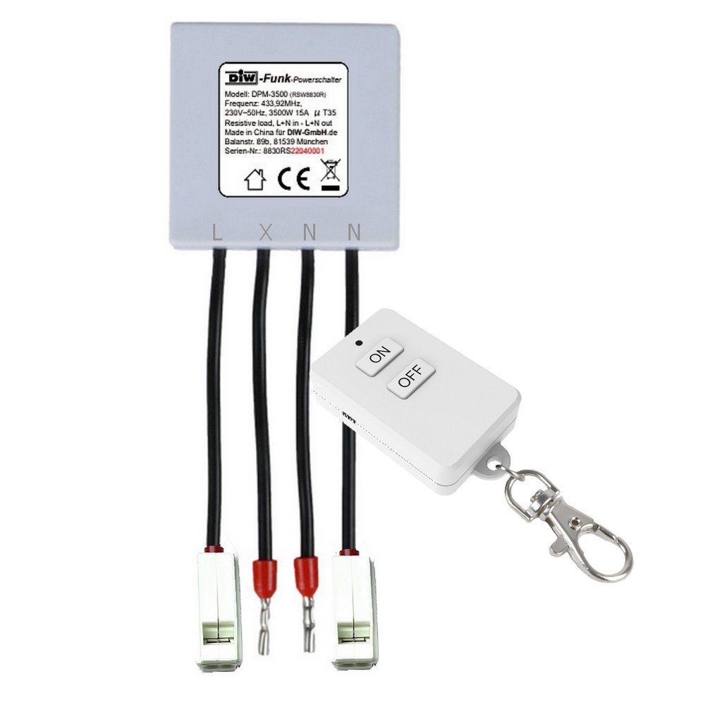 DIW-Funk Licht-Funksteuerung PS-551 DIW-Funk Sparset 230V-Power-Modul DPM-3500, 1 Schaltkontakte, 1-tlg.