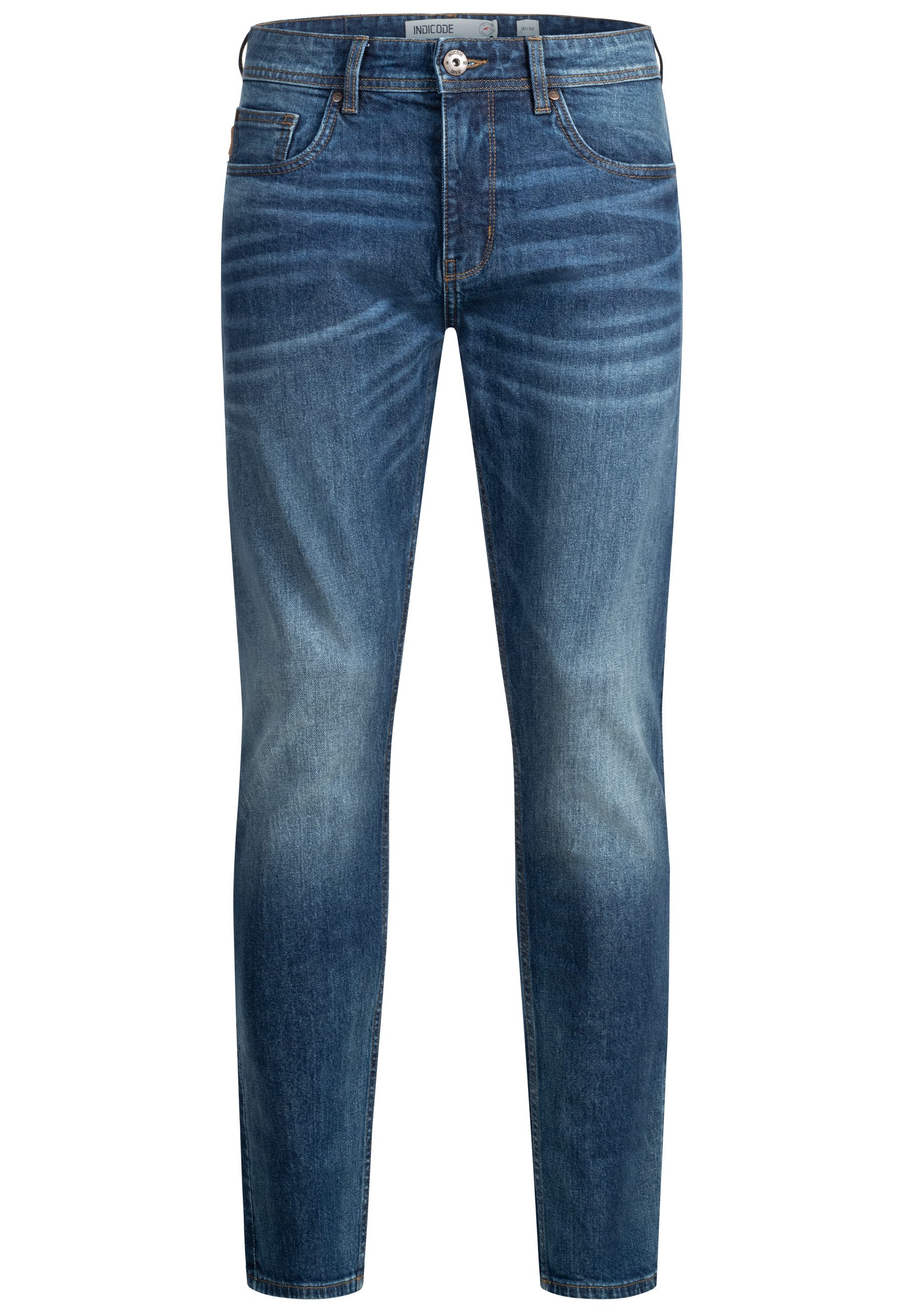 Indicode Regular-fit-Jeans Herren INValoy Jeanshose mit Stretch aus Baumwol günstig online kaufen