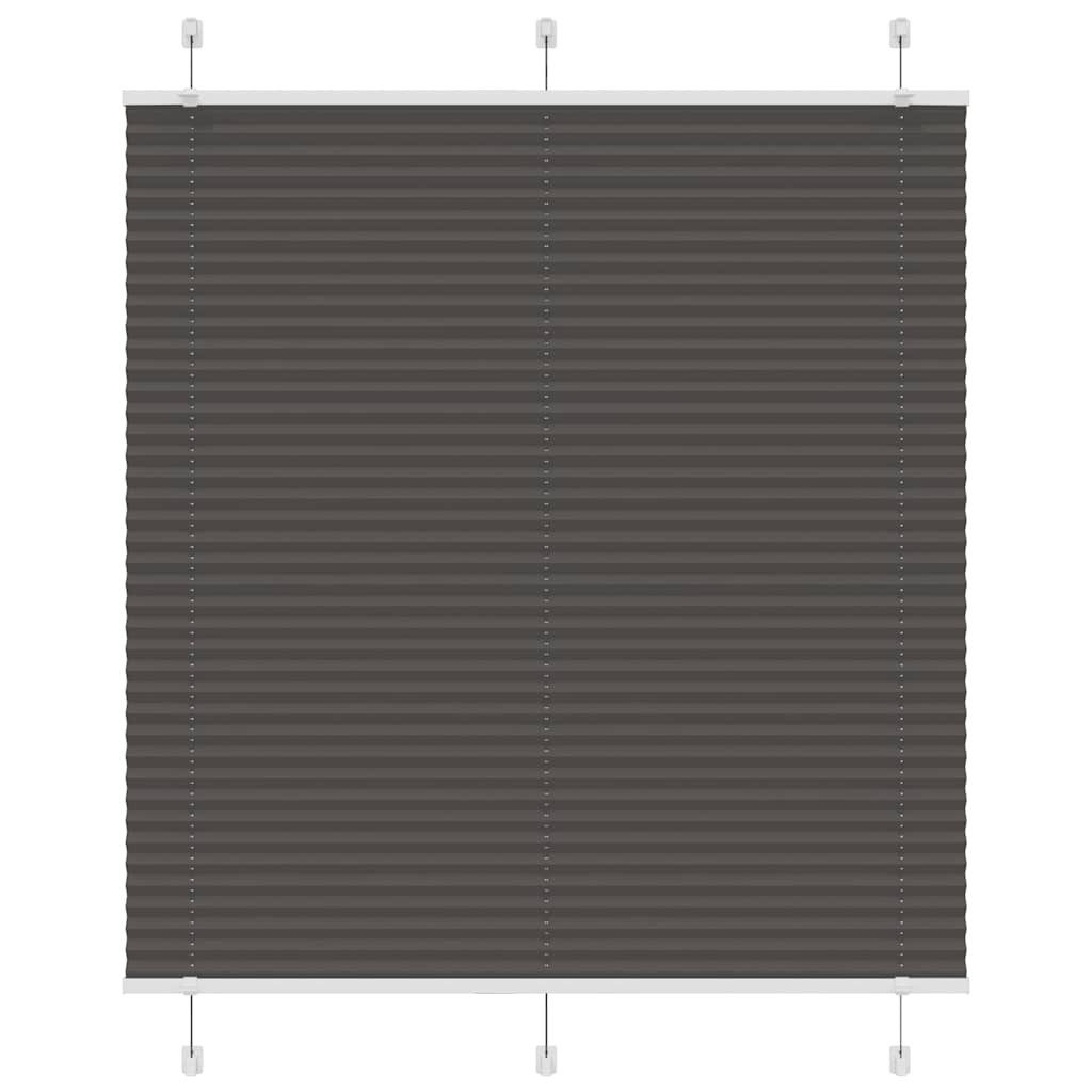 Gardine 115 x 150 cm Plissee Schwarz 115x150 cm Stoffbreite 114,4 cm Polyester
