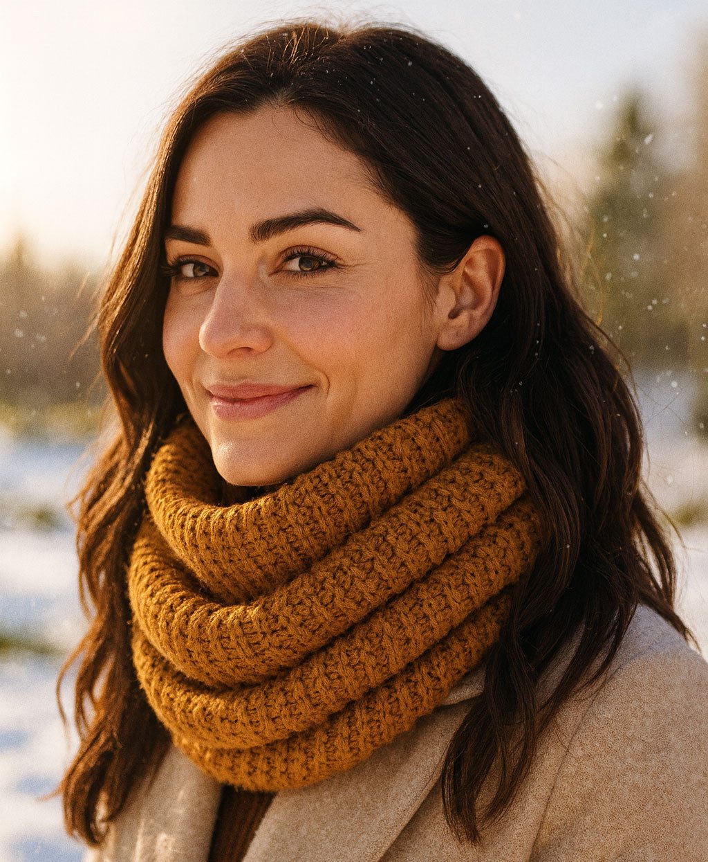 Faera Loop, (1-St), Loop Winterschal Strickschal für Damen und Herren Schal Strick Loop