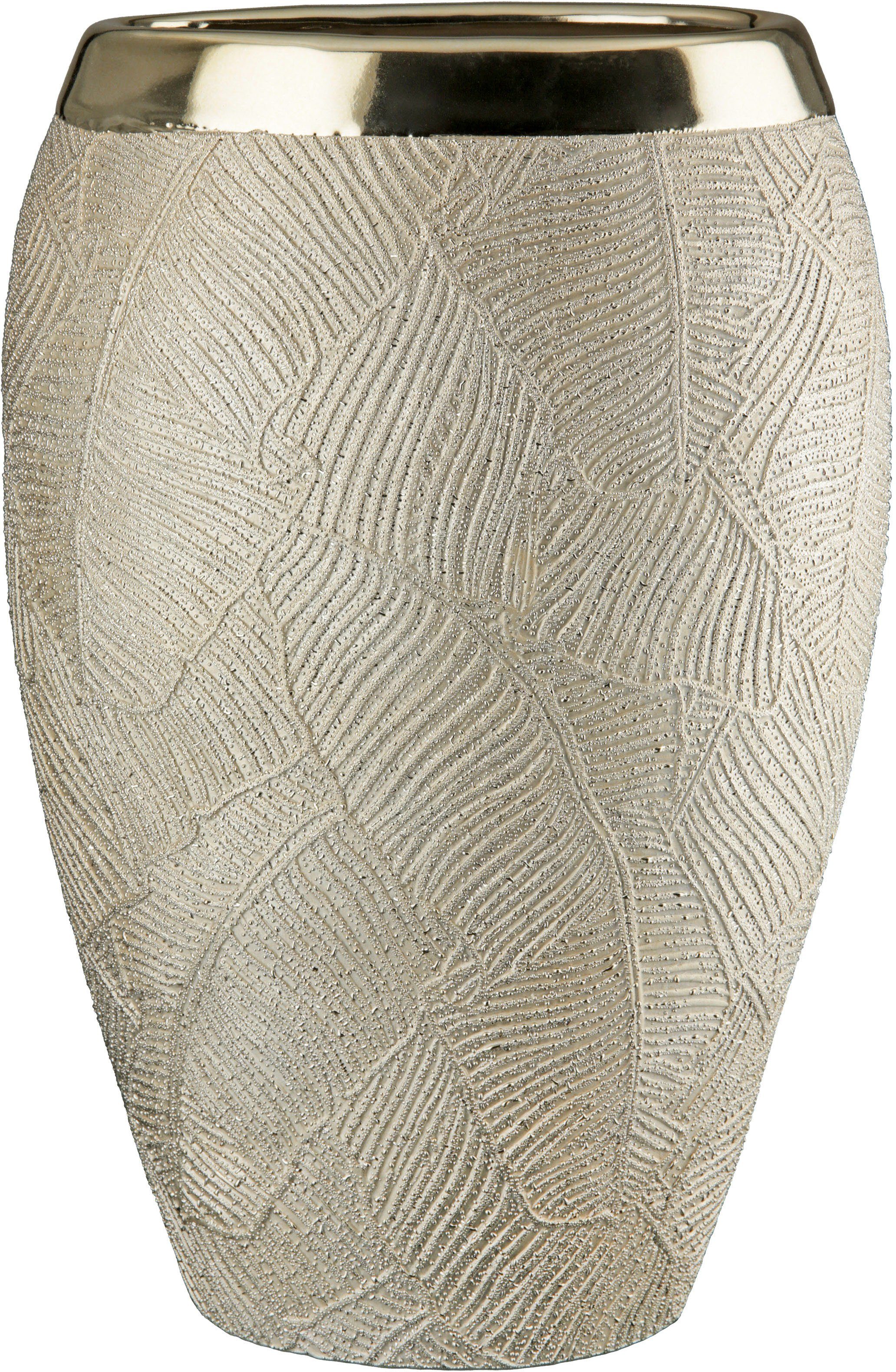 GILDE Dekovase Cascade, aus Keramik, Höhe ca. cm 35