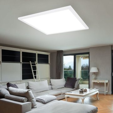 Globo LED Deckenleuchte, LED-Leuchtmittel fest verbaut, Warmweiß, LED Panel Deckenlampe Wohnzimmerleuchte Deckenleuchte