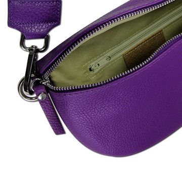 Toscanto Gürteltasche Toscanto Damen Gürteltasche Leder violett (Gürteltasche), Damen Gürteltasche Leder, violett, mehrfarbig ca. 25cm x ca. 15cm