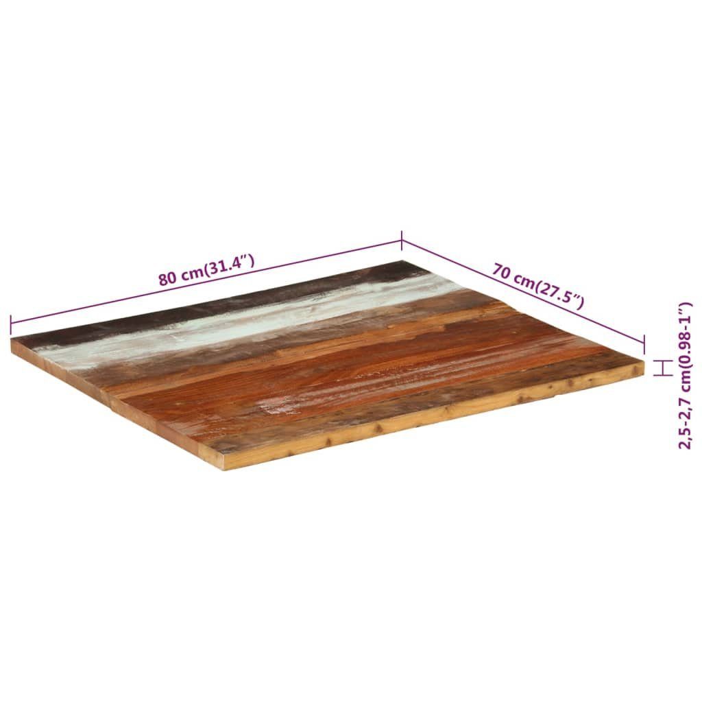 Massiv Altholz Rechteckig mm (1 cm 25-27 furnicato Tischplatte St) 70x80