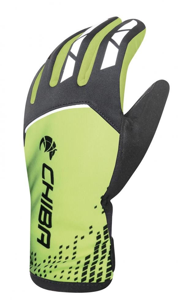 Chiba Fahrradhandschuhe CHIBA 2nd Skin - wasserdichte Softshell-Radhandschuhe neongelb, Touchf