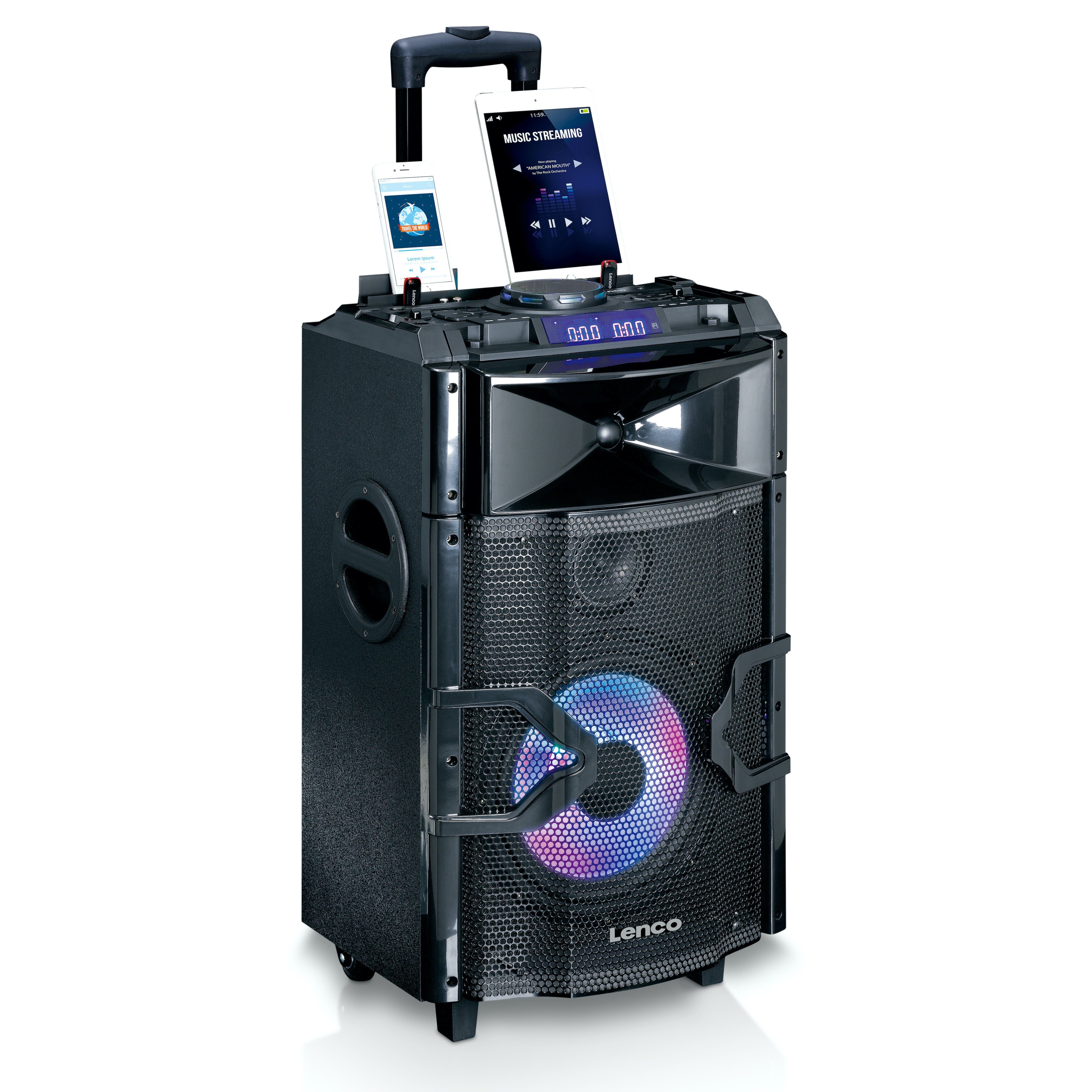 Lenco PMX250 Soundsystem Mixfunktion Bluetooth Licht Party