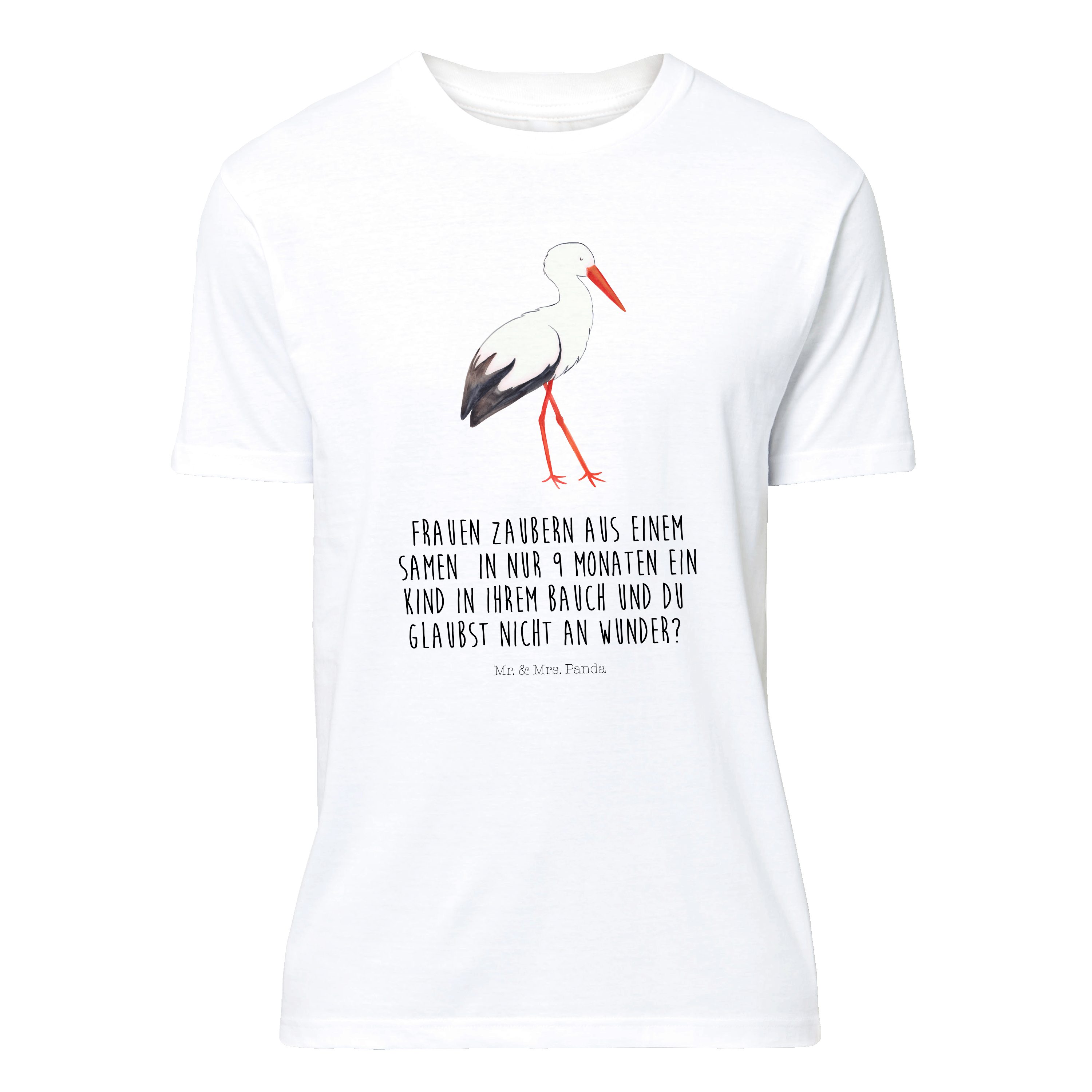 Mr. & Mrs. Panda TShirt »Storch Schwarz Geschenk, Shirt, Schwanger