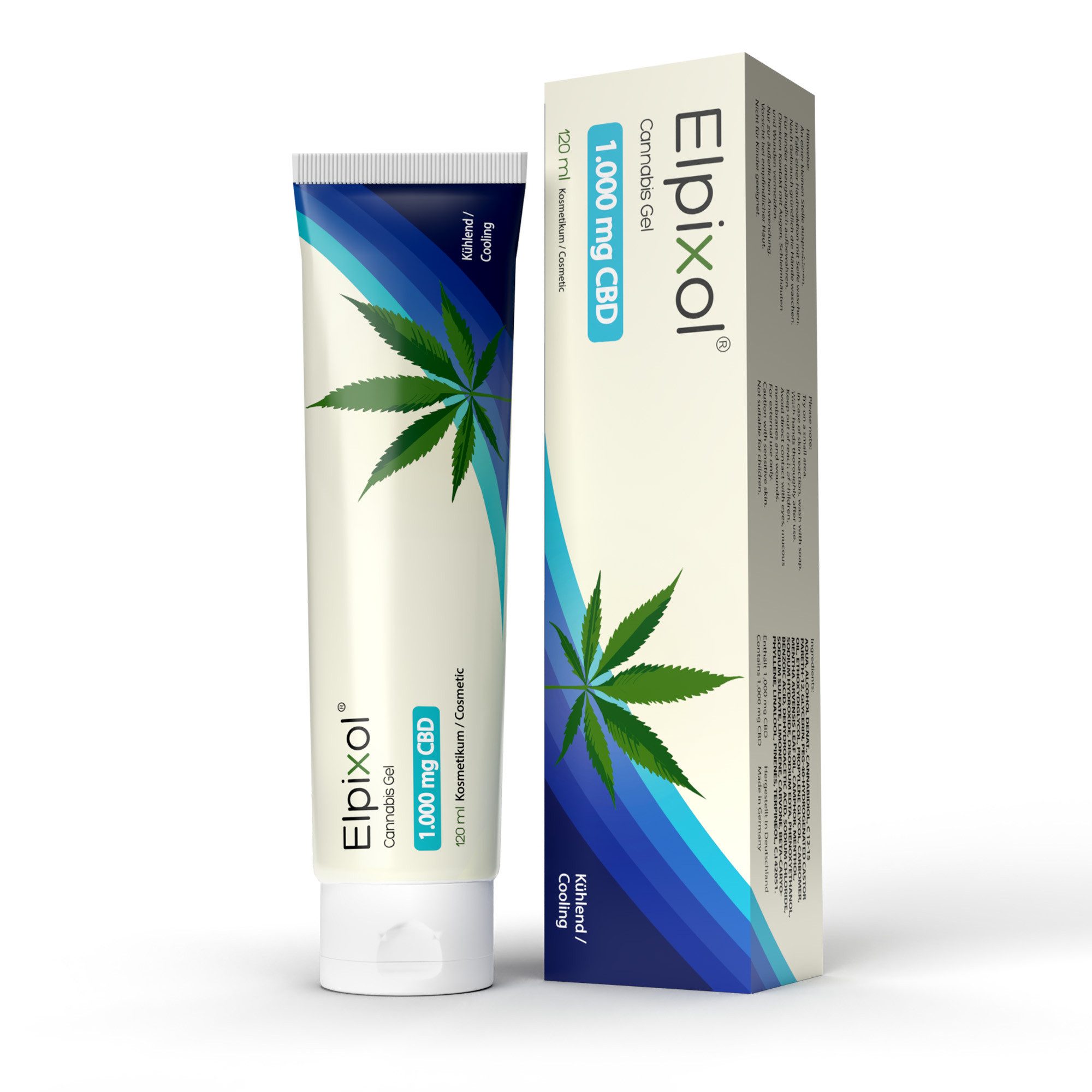 Elpixol® Körpergel Cannabis Gel mit 1.000 mg CBD – kühlend mit Menthol und Kampfer für eine kühlende Wirkung, ideal bei Überhitzung und Spannungsgefühlen