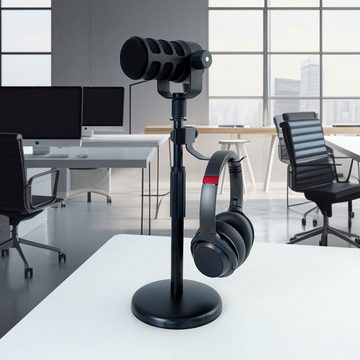 keepdrum Mikrofonständer - Kopfhörerhalter Msa130, (zum Befestigen), an Stativen und Rohren