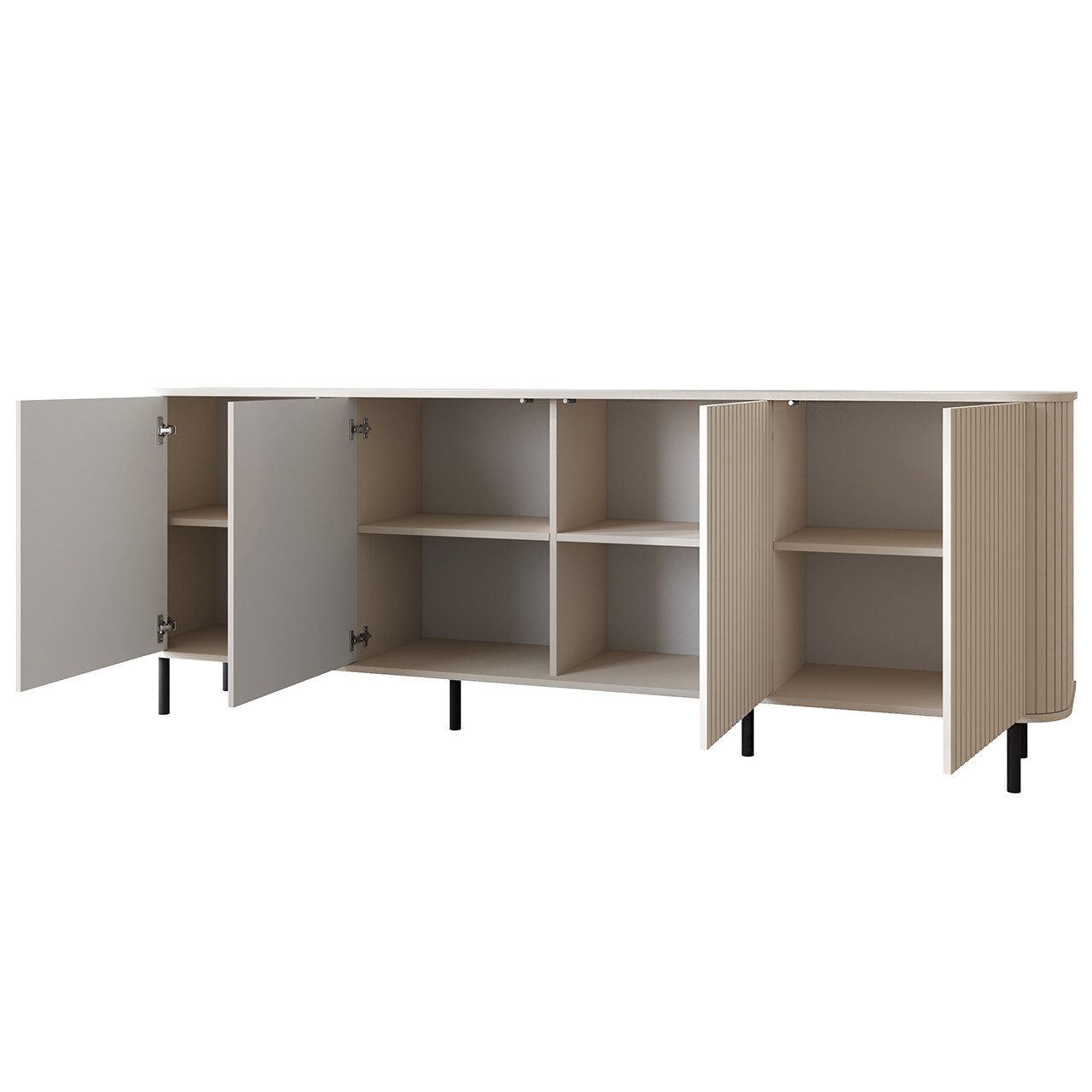 MOEBLINE Kommode Sideboard 4DN ZILLO kaschmir