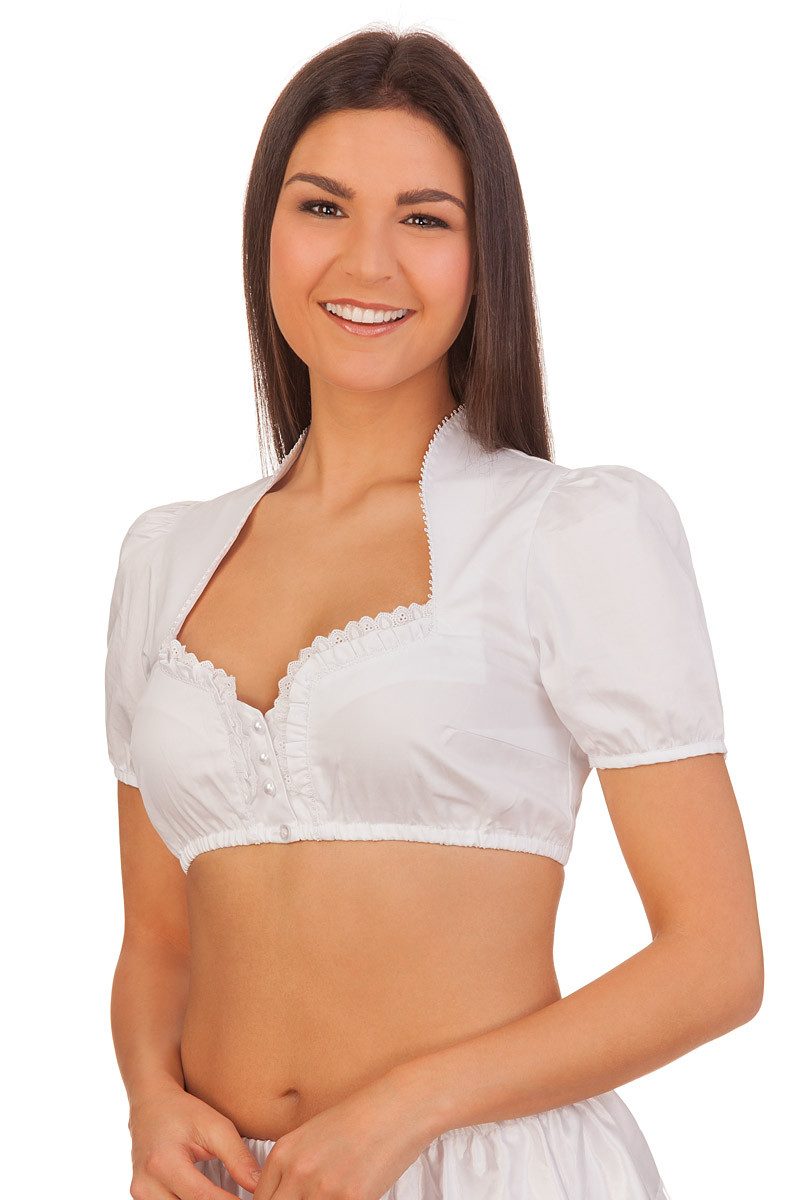 Dirndlbluse Dirndlbluse - ELVIRA - ecru, weiß