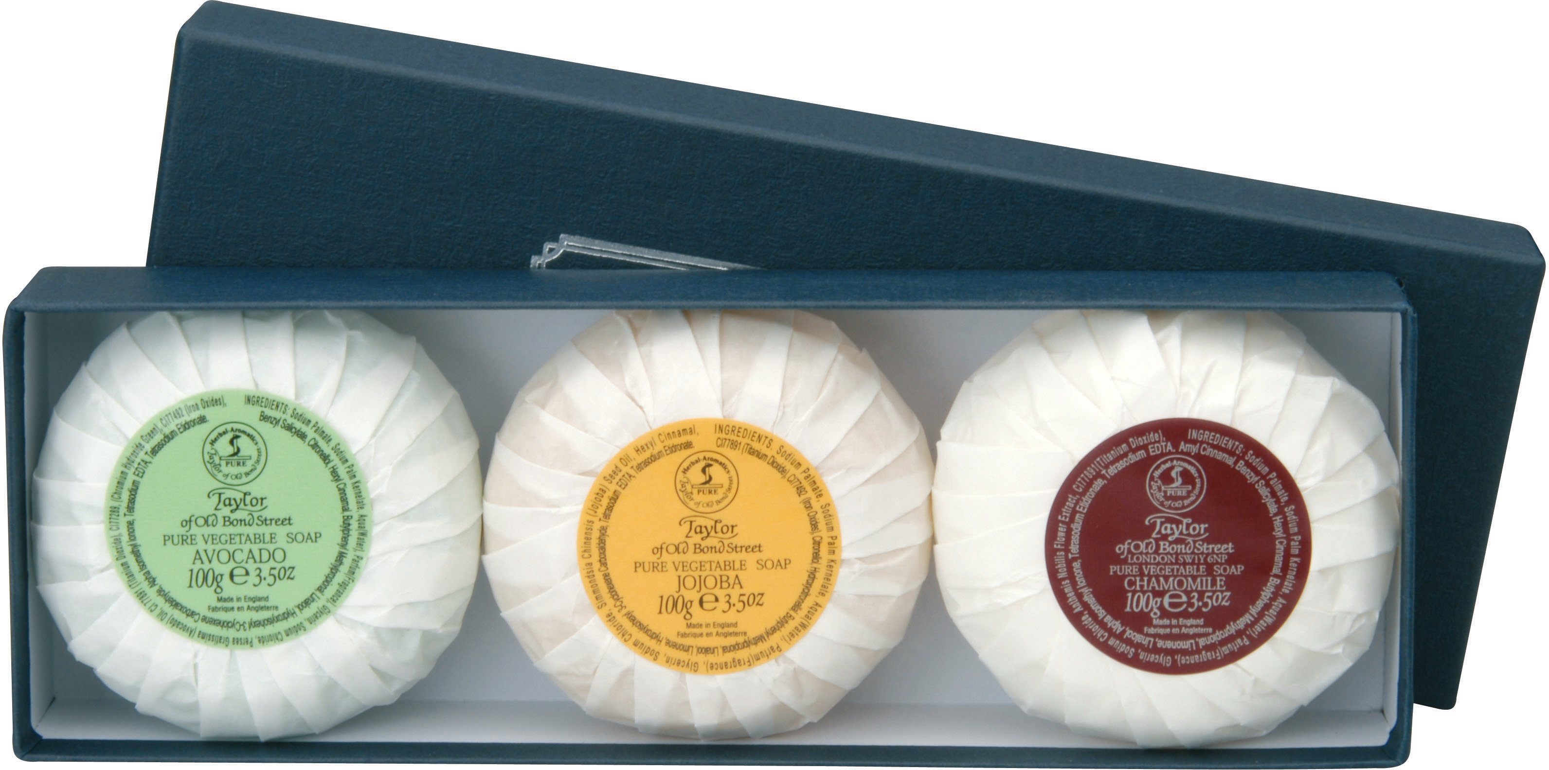 Taylor of Old Bond Street Seifen-Set Handseifen Geschenkset Sandalwood, 3 x 100 g, 3-tlg., Natürliche Essenzen für empfindliche Haut, …
