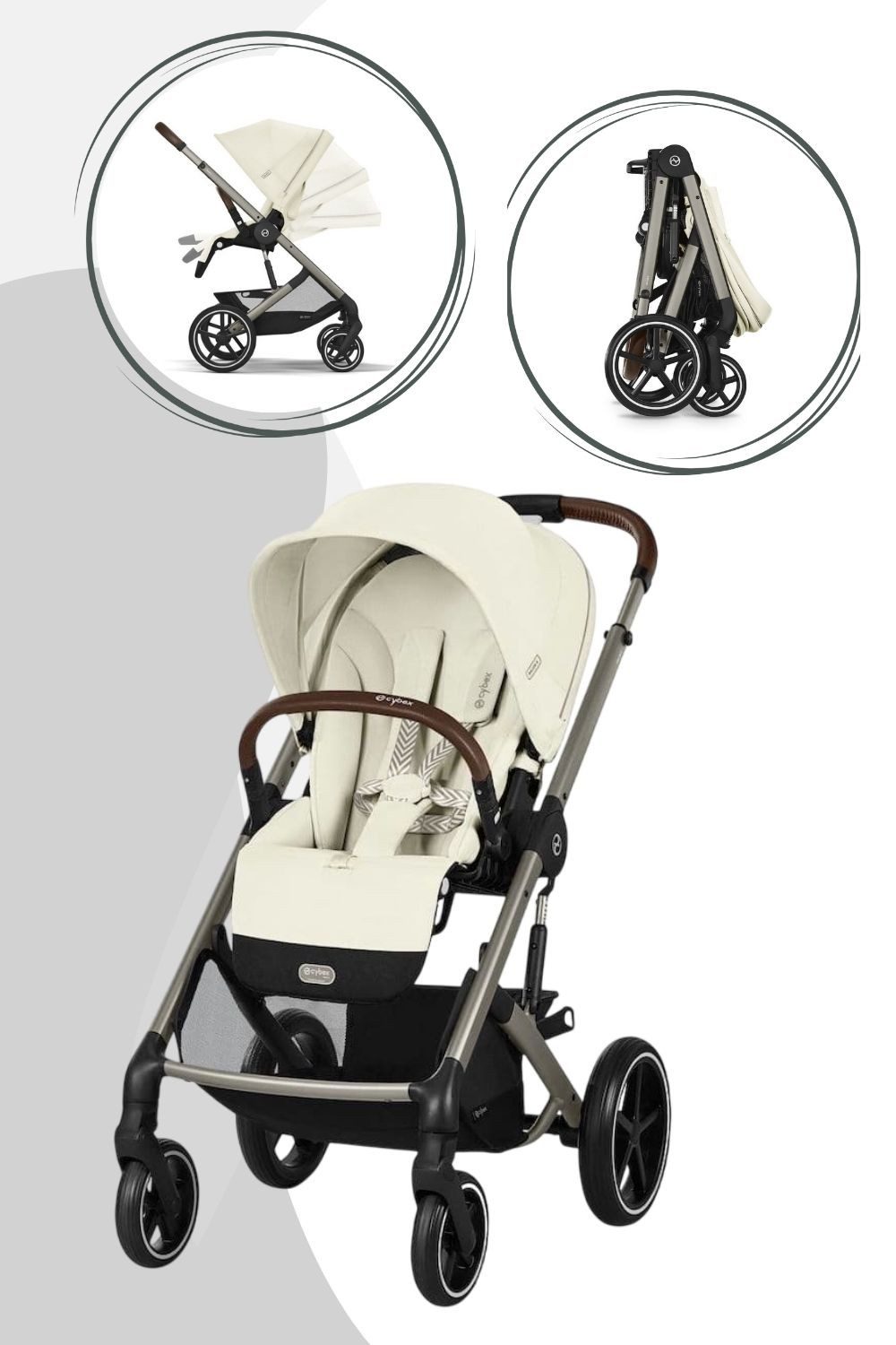 Cybex Kinder-Buggy Balios S Lux Kinderwagen - Kollektion 2025/2026, Mit Sitzeinheit und Einkaufskorb (10 kg), ab Geburt - 4 Jahre (22 kg)