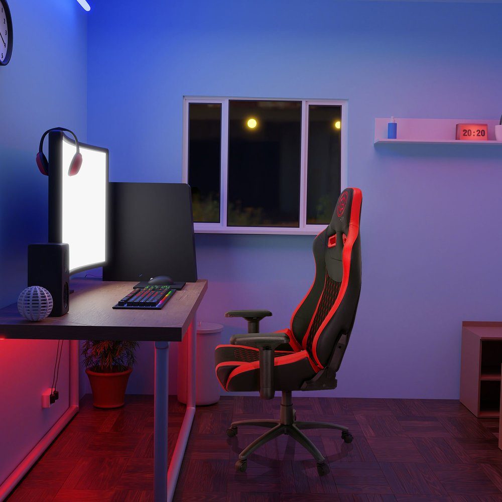 hjh Drehstuhl Stoff, Bürostuhl OFFICE ergonomisch Kunstleder Schwarz/Rot SX GAMEBREAKER Gamingstuhl St), (1 04 Gaming