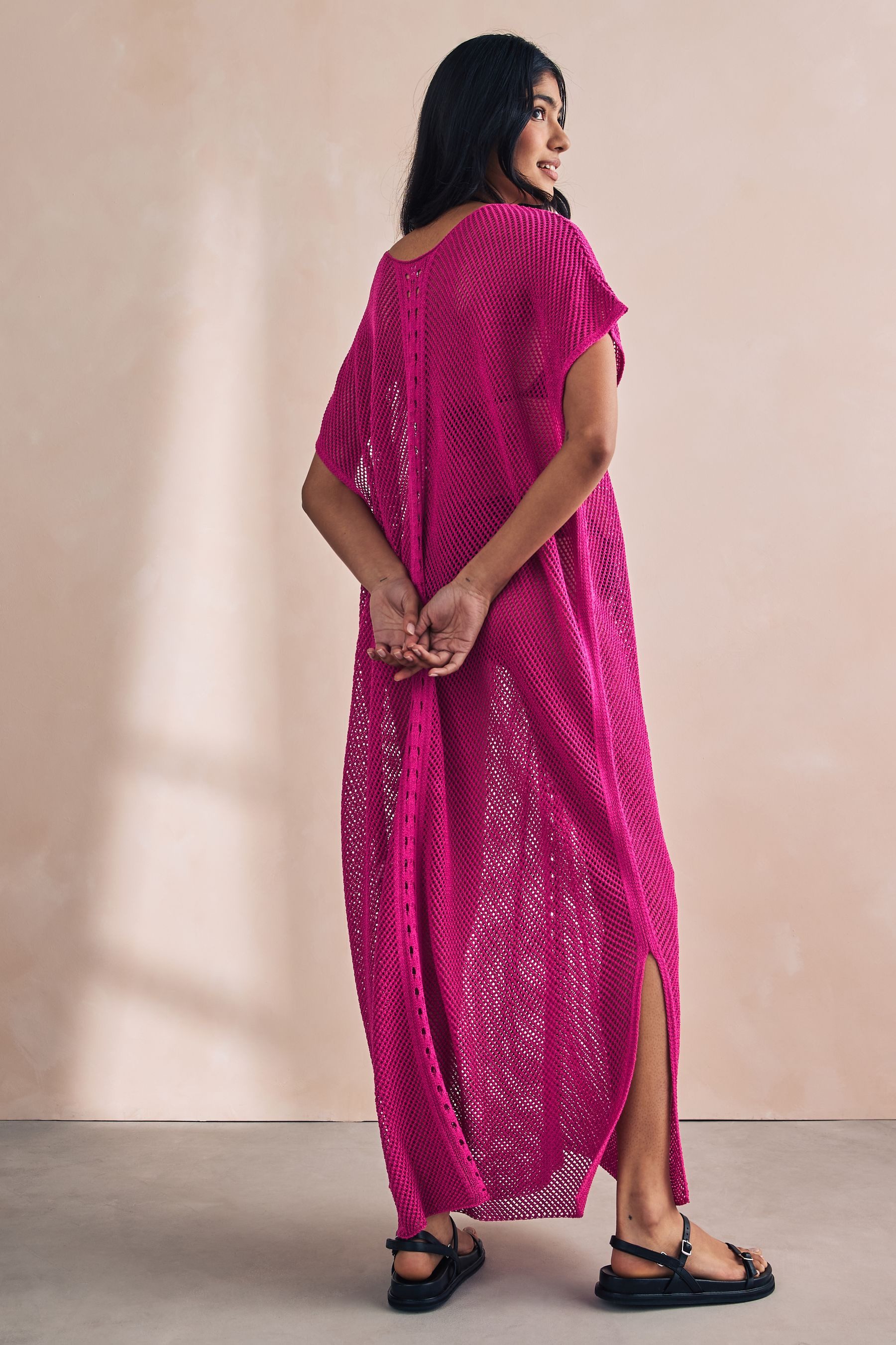 Next Strandkleid Gestrickter, langer Überwurf (1-tlg) günstig online kaufen