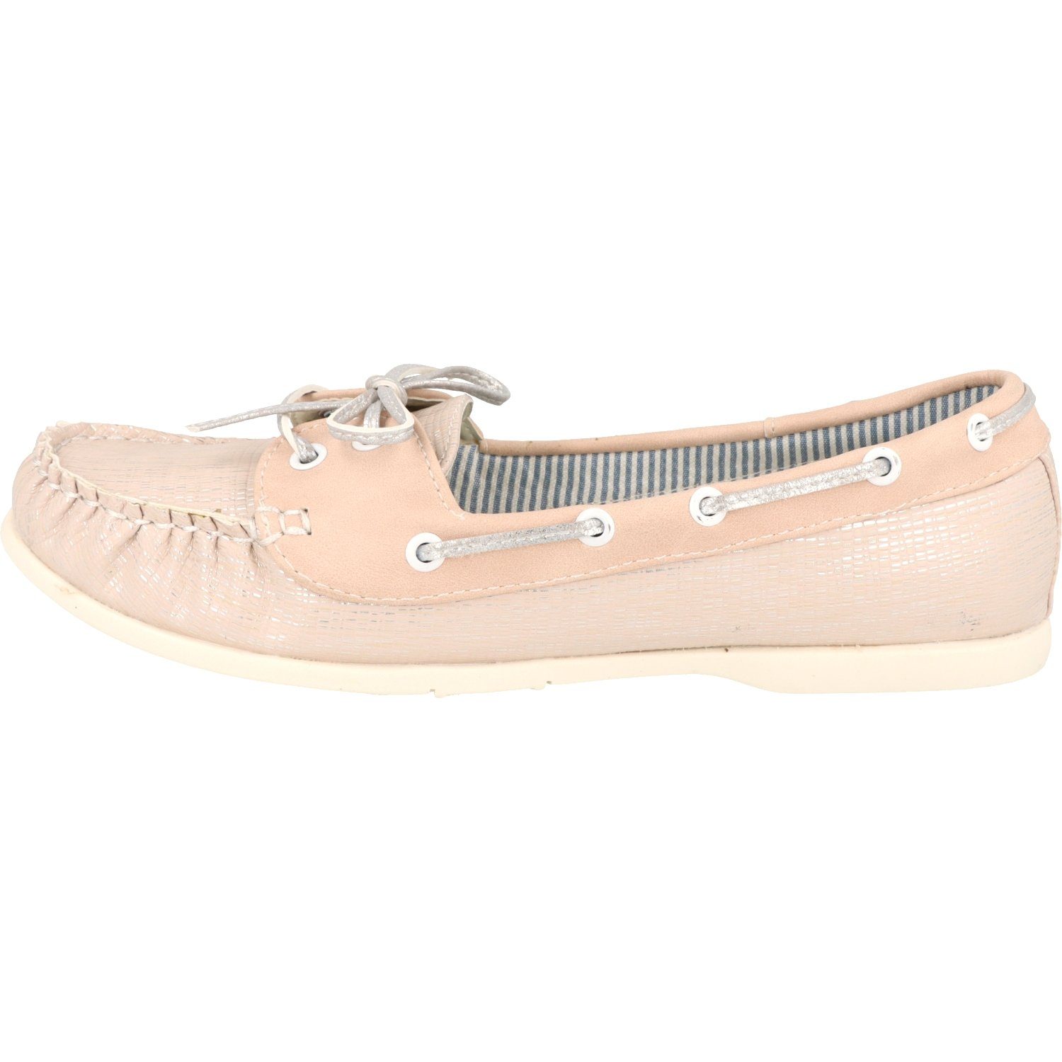 242-521 Jane Slipper Damen Rose Komfort Schleife Schuhe Mokassin Klain