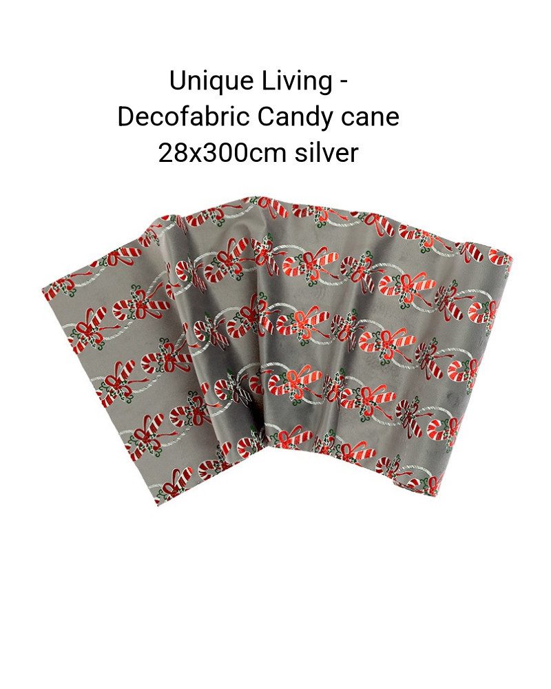 UNIQUE Living Tischband Unique Living Tischband Candy Cane Silber 28x300 cm