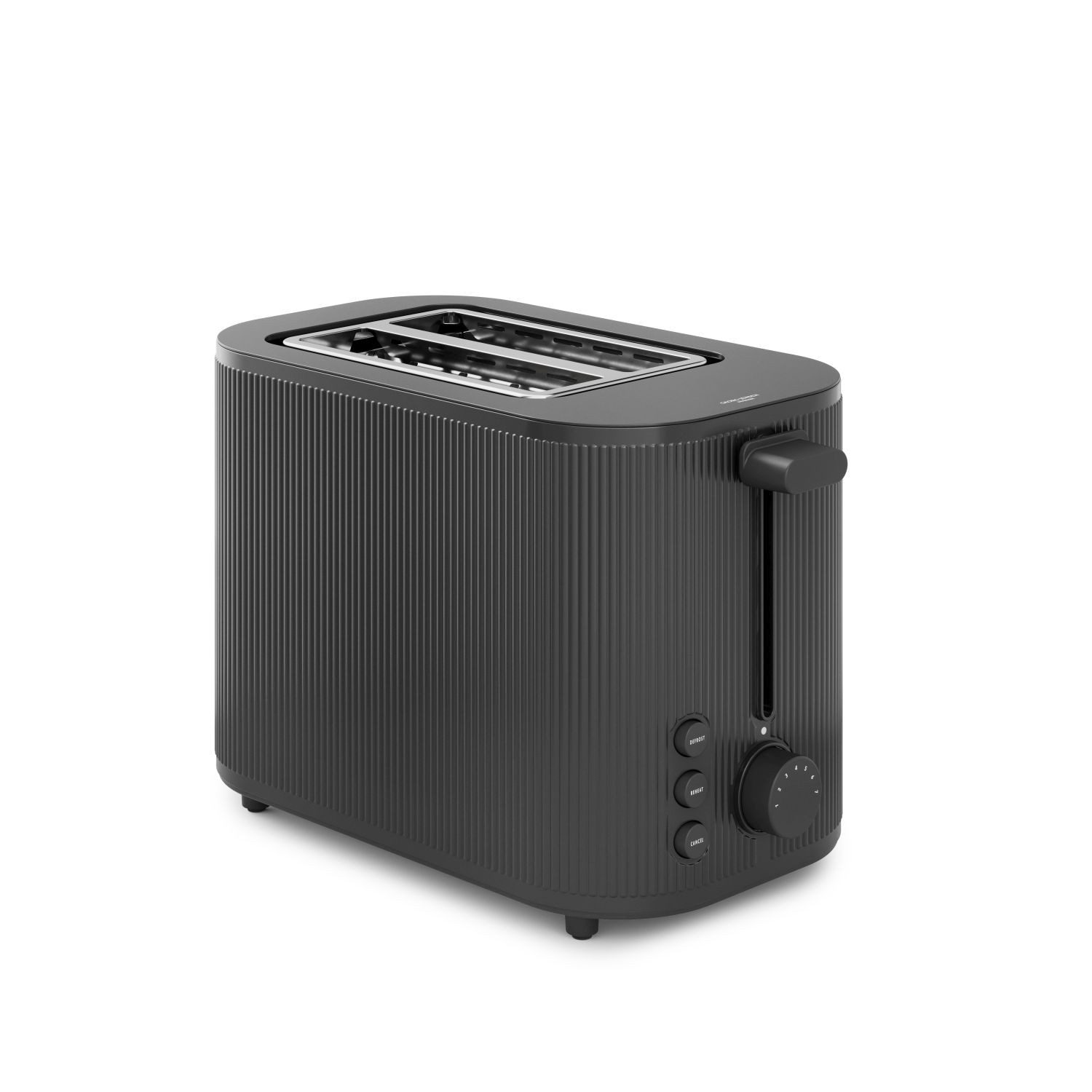 Georg Jensen Toaster Bernadotte Schwarz, zwei kurze Schlitze, für 2 Scheiben